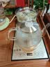 益茶福全自动上水电热水壶底部上水嵌入式茶台功夫茶烧水壶饮水烧水一体机抽水玻璃煮茶壶保温泡茶壶 1L SQ-008金色玻璃套装 实拍图