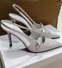 CHARLES&KEITH缎面蝴蝶结尖头高跟凉鞋女生日礼物送女友CK1-60361556 Light Grey浅灰色 37 实拍图