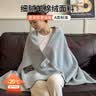 雅鹿仿羊绒毛毯披肩毯办公室午睡毯沙发盖毯午休温暖加倍1*1.5M雾空蓝 实拍图