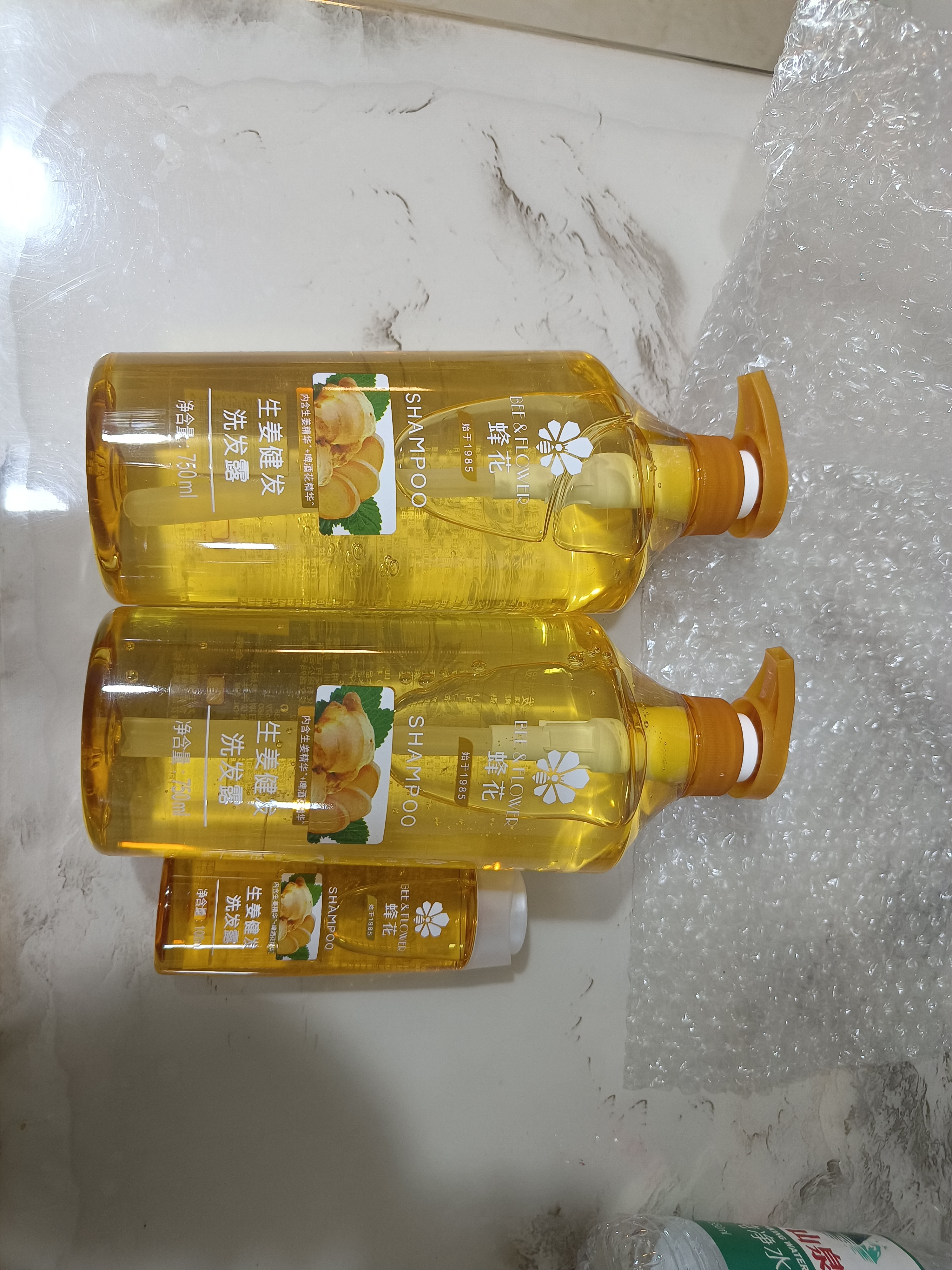 蜂花王俊凯推荐生姜健发啤酒洗发露750ml 实拍图