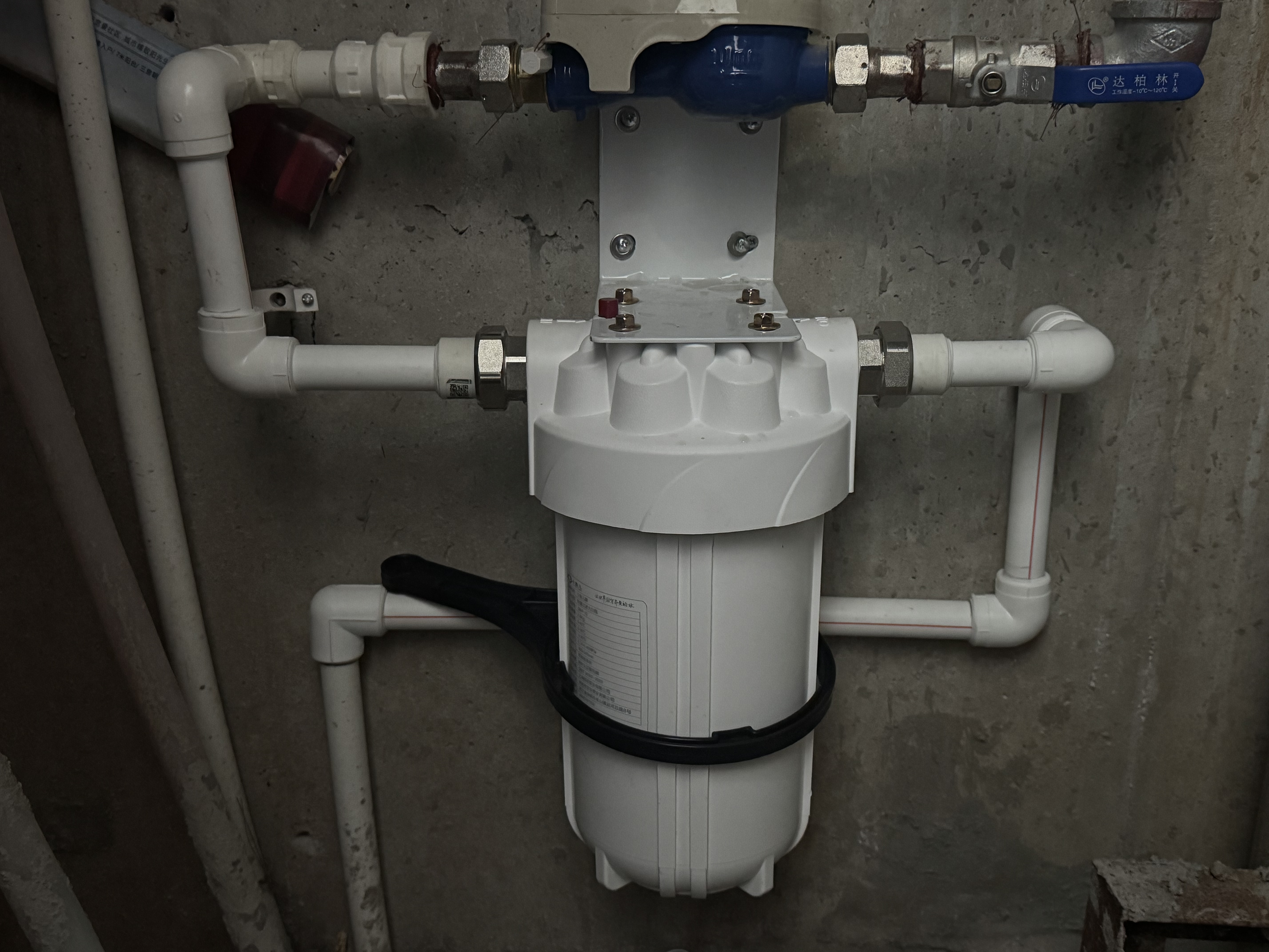 小鱼儿大白瓶前置过滤器家用全屋  自来水大蓝瓶大胖瓶净水器大通量小型中央净水机管道净化设备 10寸单联基础(配PP除杂质) 实拍图