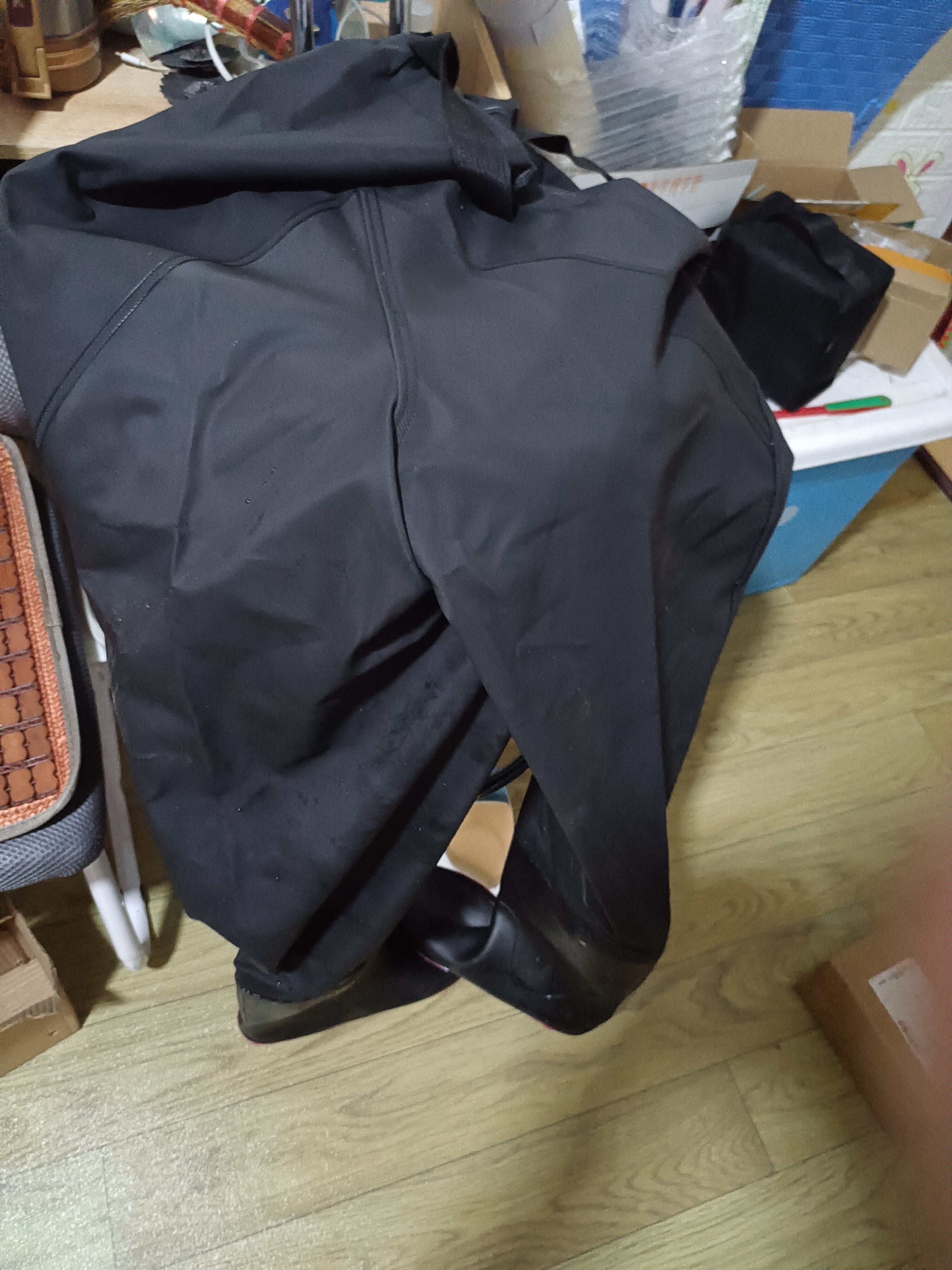 乐优佰易 半身下水裤黑色44码 连体男防水鱼裤涉水裤渔裤雨裤皮裤背带裤 实拍图