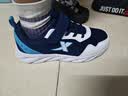 特步（XTEP）儿童童鞋基础运动鞋学生百搭魔术贴跑鞋 夜蓝/特步白/智能蓝 36 实拍图