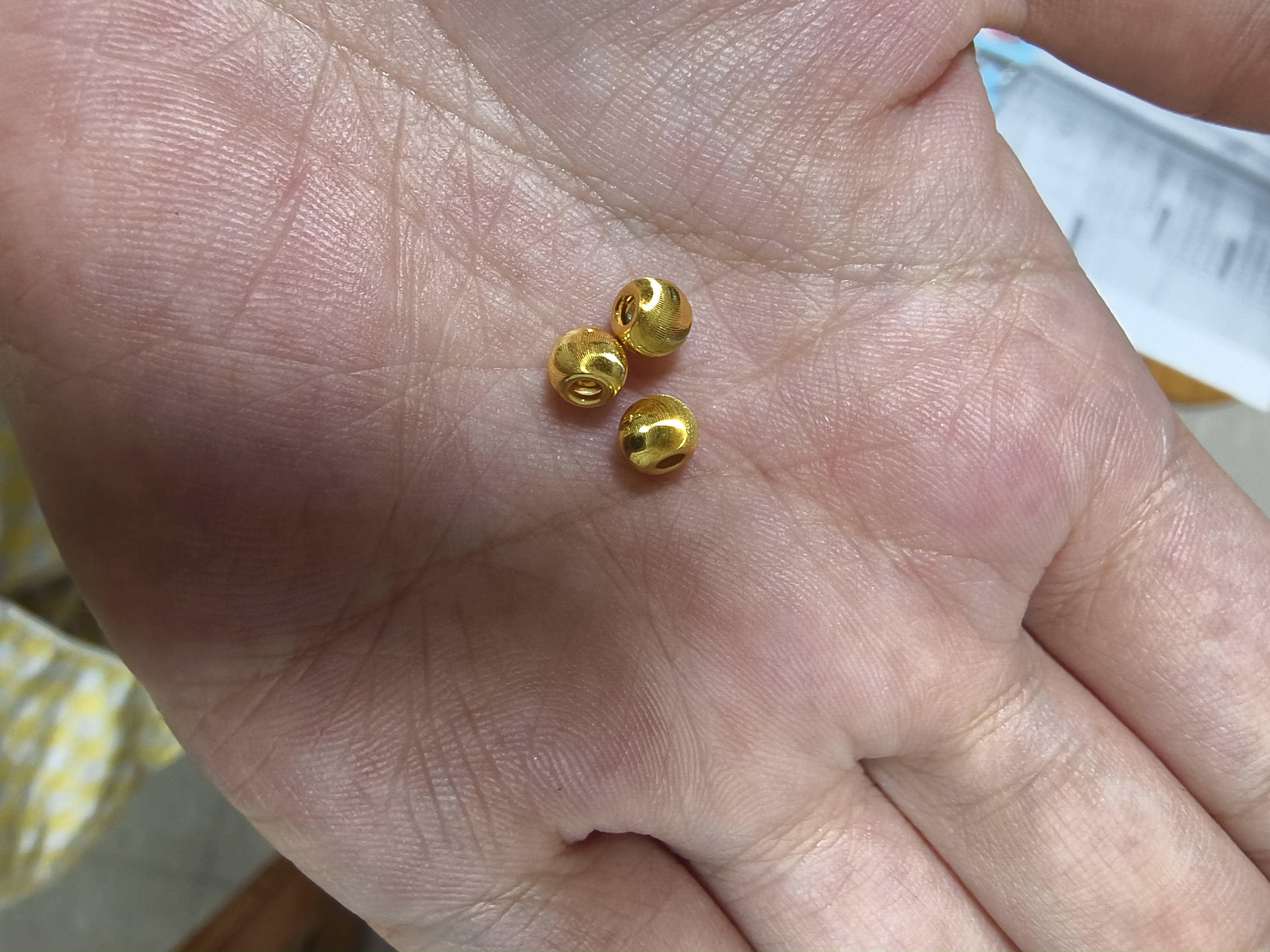 御邪转运珠纯金珠子999足金七夕情人节礼物金珠配珠手链送礼礼物女 4mm[光面]约:0.10g加厚耐磕版 实拍图