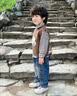 G.duck小黄鸭童装男童套装春装2026新款婴幼儿童马甲毛衣衬衫男宝宝衣服 米色三件套 90 建议1~2岁【80-90cm】cm 实拍图