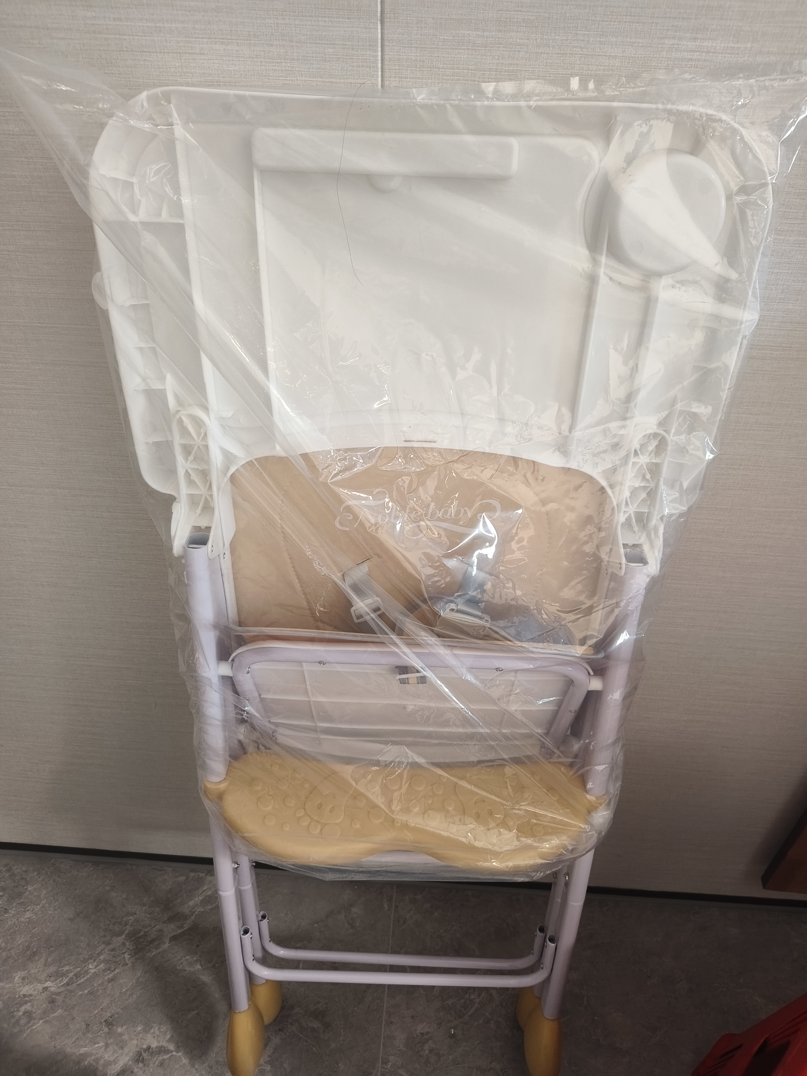 友彩可折叠宝宝餐椅酒店多功能商用吃饭座椅婴儿家用饭店儿童餐桌椅子 卡其-可折叠-高低可调+舒适软垫+双层餐盘【发申通】 实拍图