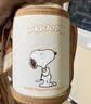 史努比（SNOOPY）儿童保温杯带吸管直饮男女小学生316不锈钢喝水杯子双盖壶500ml咖 实拍图