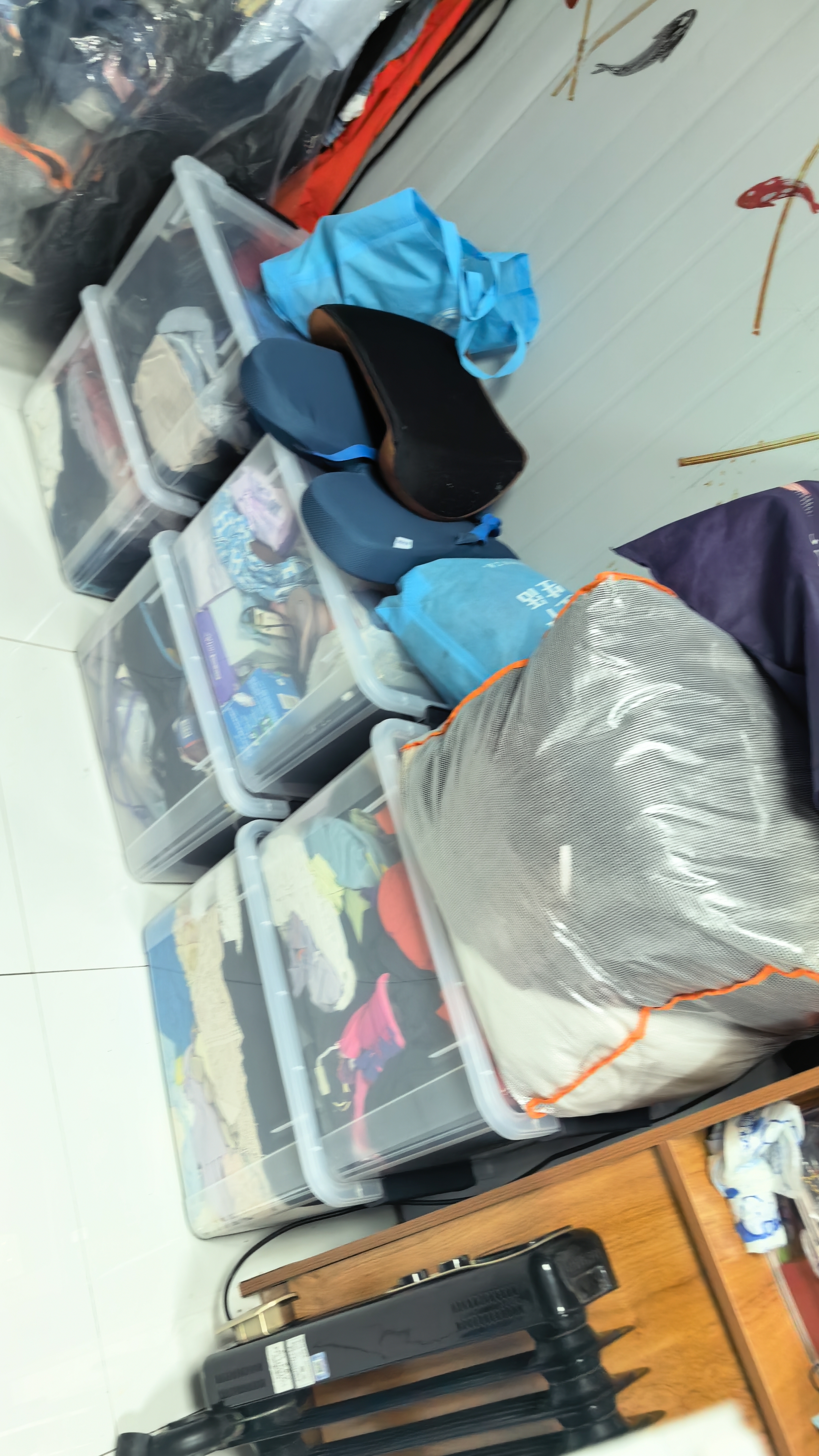 禧天龙塑料透明收纳箱加厚衣物玩具整理箱大号55升 3个装 带轮 实拍图