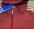 adidas经典通勤百搭休闲运动连帽夹克早秋外套男女阿迪达斯三叶草   暗红   S 实拍图