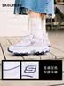 斯凯奇（Skechers）女鞋小白熊女士休闲鞋子厚底增高百搭运动软底老爹鞋女99999863 白色/海军蓝色/WNV 36 实拍图