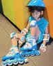 361°儿童轮滑鞋初学者中小学男童女童溜冰鞋闪光轮旱冰鞋套装 蓝色M码 实拍图