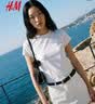 H&M女装T恤夏季时尚洋气内搭休闲圆领修身短袖简约风T恤1260200 白色002 M 165/96 实拍图