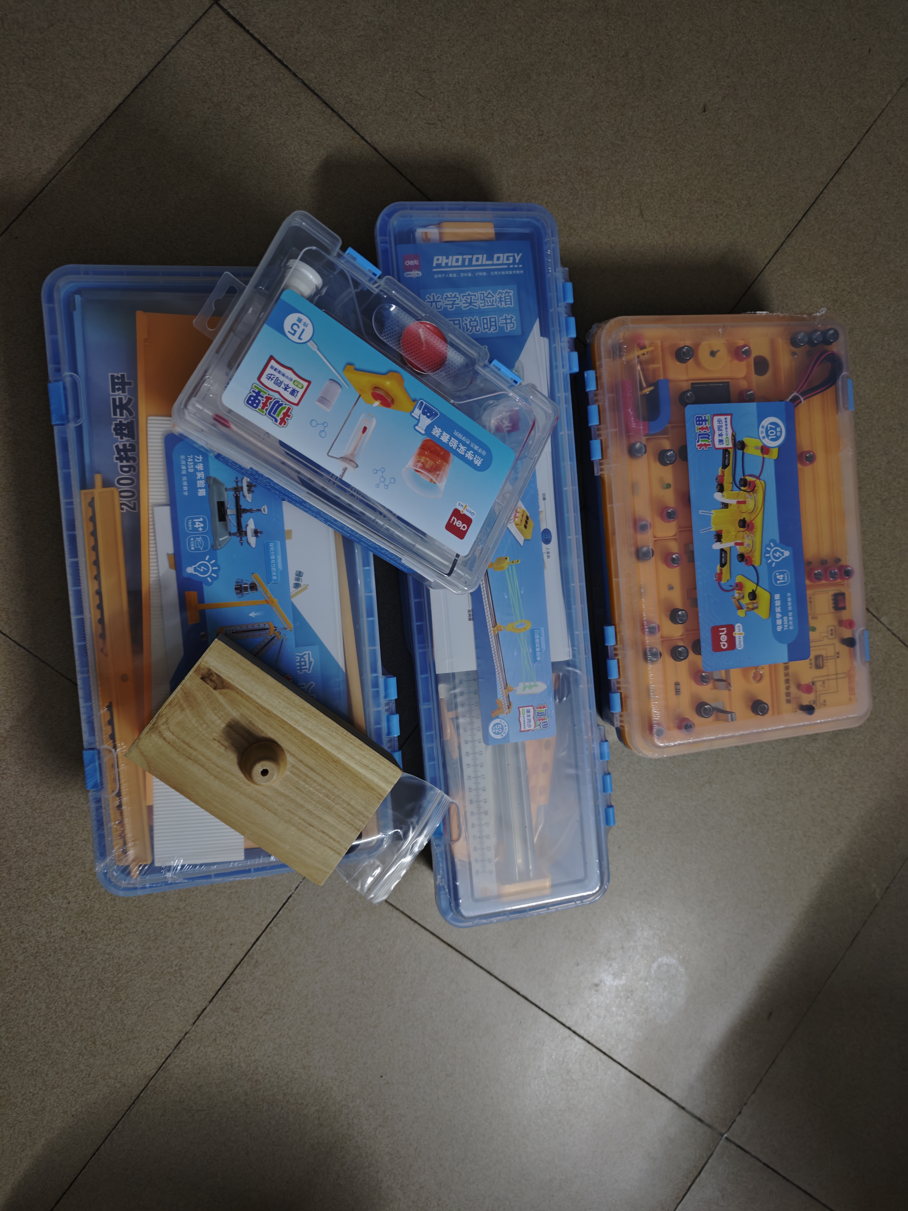 得力（deli）初中物理实验器材大全套装电磁学光力学声学热学实验箱初二三八九年级学生中考备考开学文具 实拍图