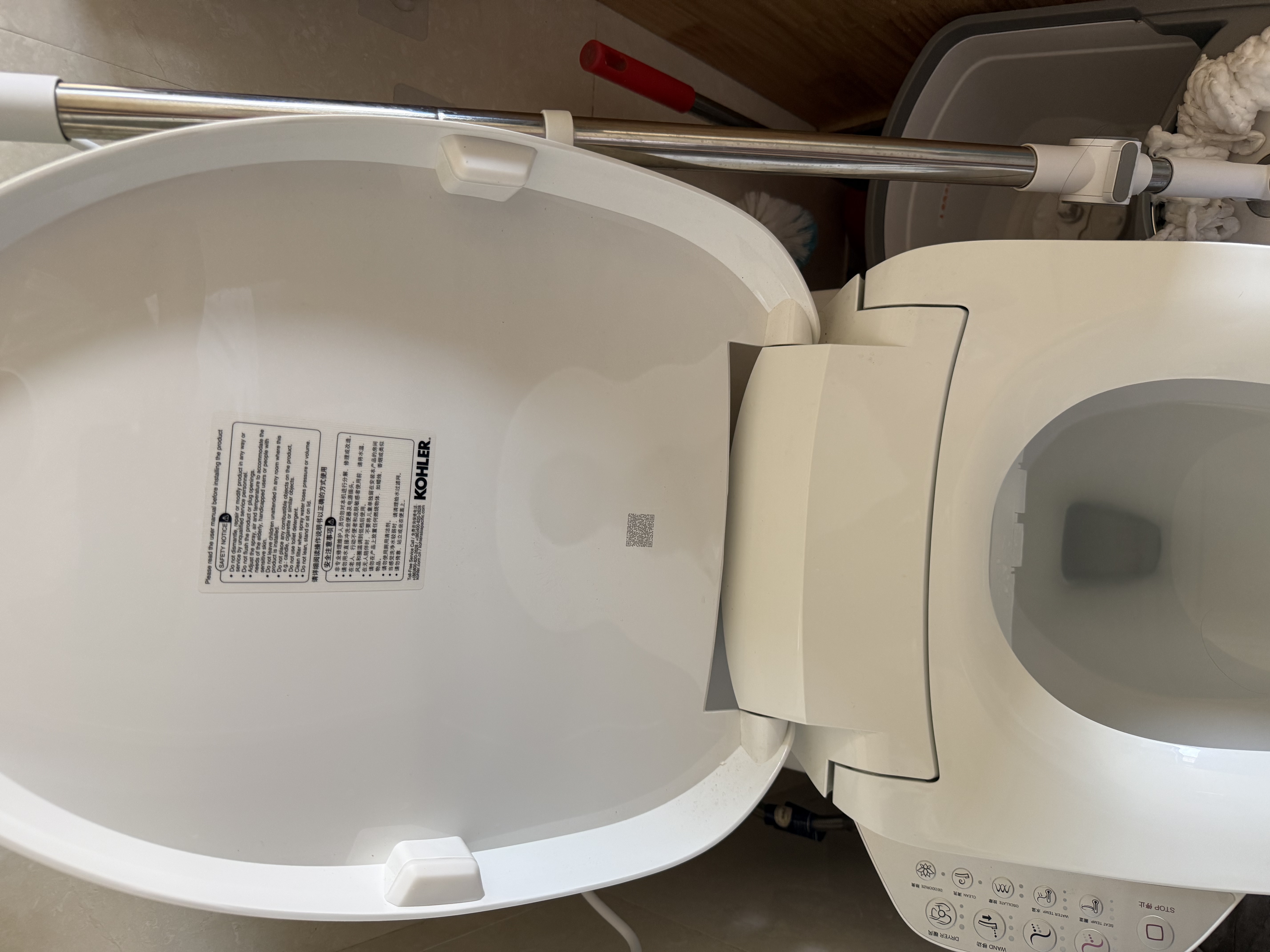 科勒（KOHLER）智能马桶盖智能坐便盖加热冲洗马桶座圈清舒宝 速热全功能18649T 年度爆款【速热明星款】有暖风-除臭K-18649T 实拍图