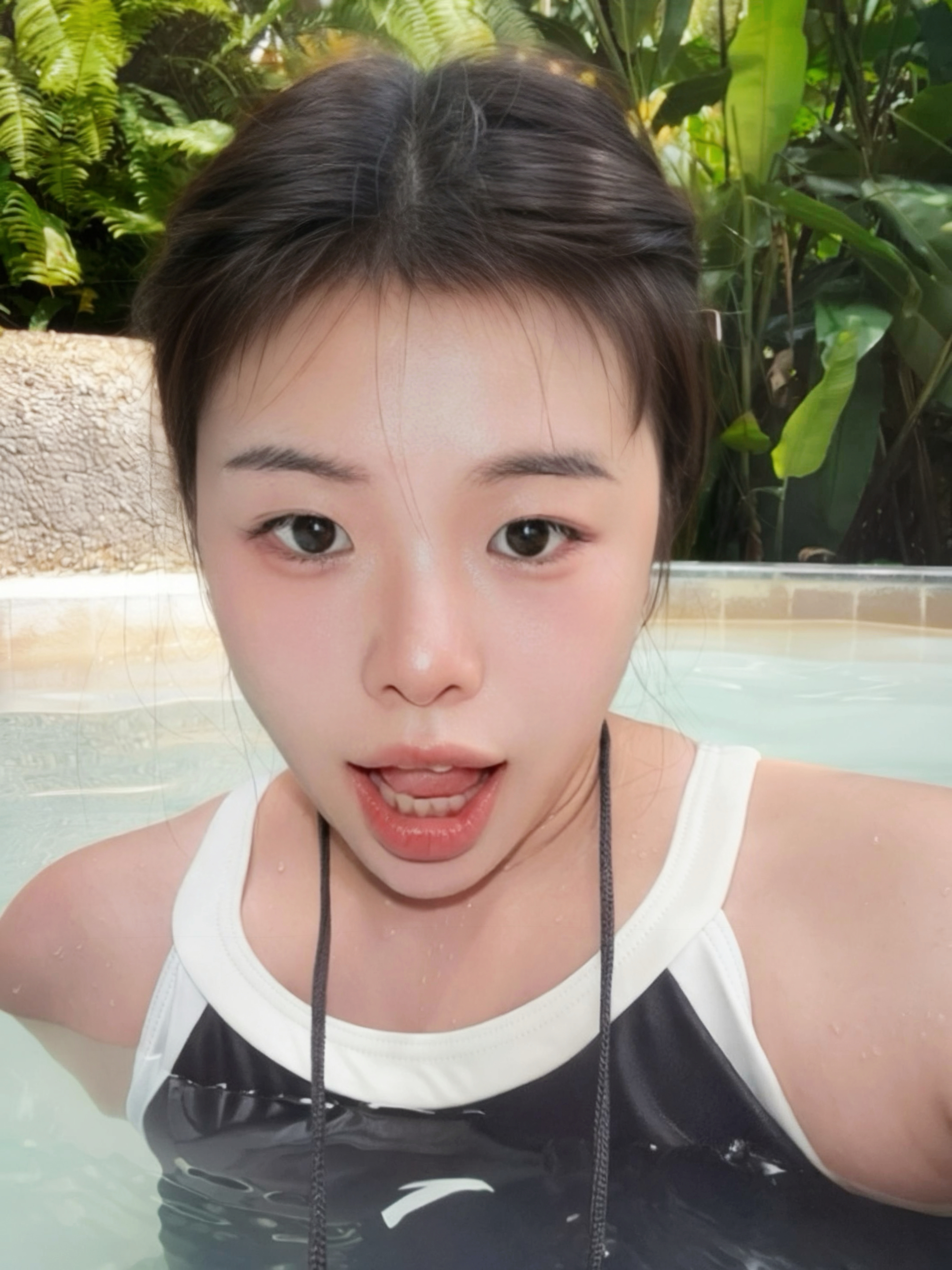 安踏（ANTA）泳衣女士小蛮腰连体泳裙修身显瘦遮肚抗氯速干小A裙温泉泳装 L 实拍图
