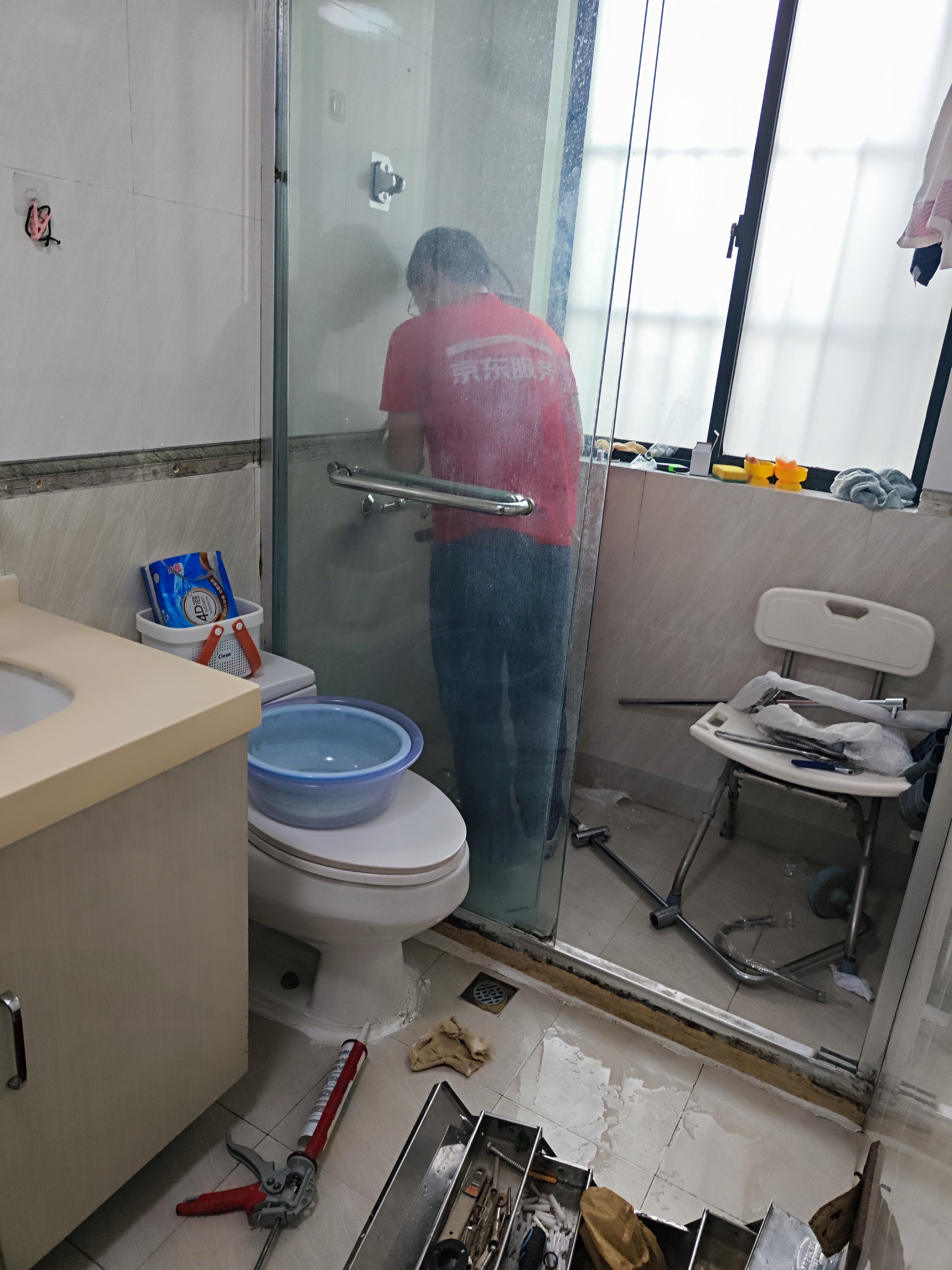 科勒（KOHLER） 淋浴一体式多功能花洒淋雨器简易明装浴室沐浴套装顶喷手持喷头 新品惊爆价|全铜本体|芙芮凌三出水常规款 实拍图