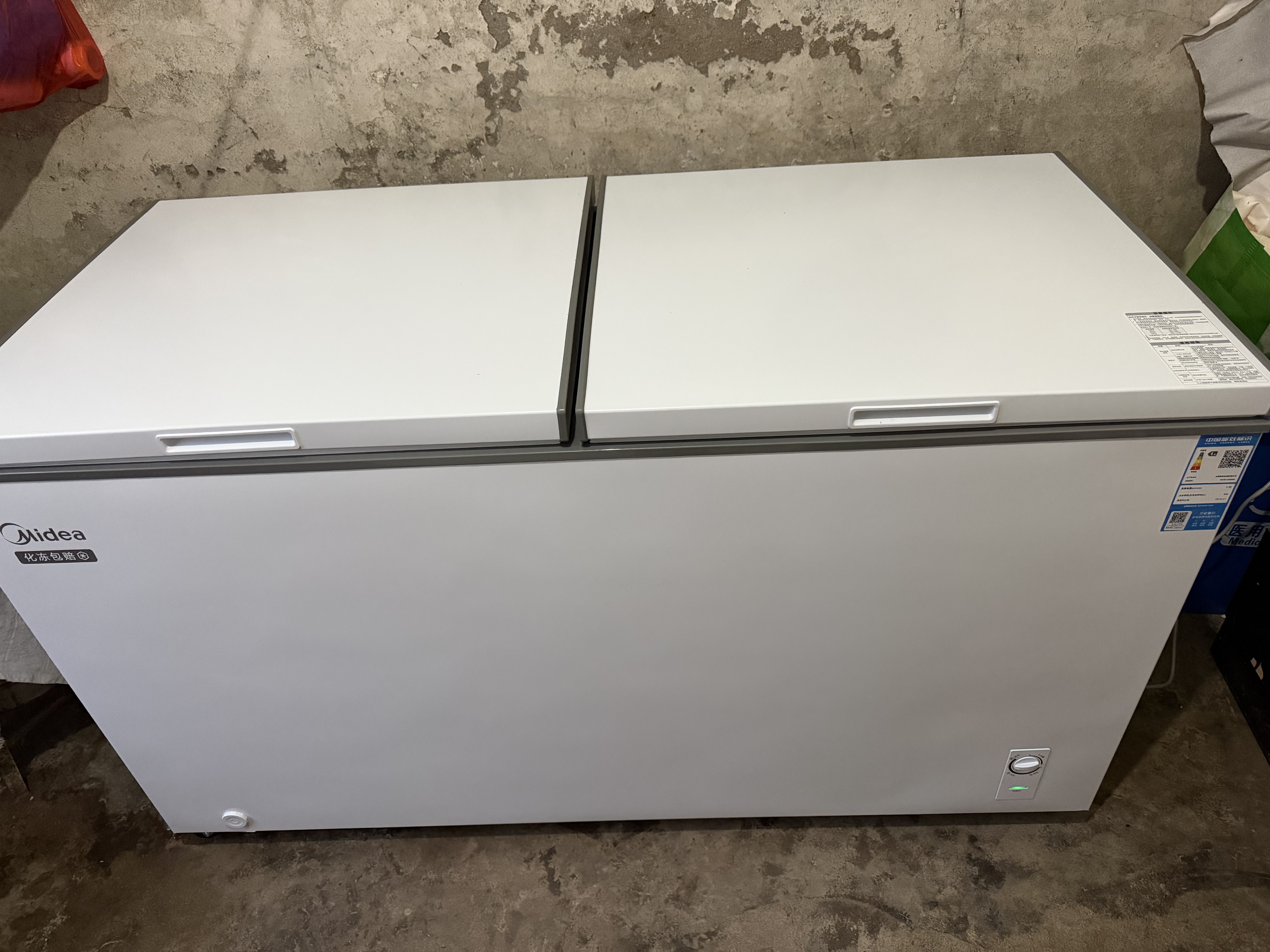 美的508L单温家用商用冰柜冷藏冷冻柜两用大容量冷柜一级能效低霜冰箱BD/BC-518DKM 508L 实拍图