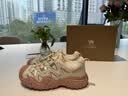 骆驼（CAMEL）丑萌登山鞋女时尚撞色户外休闲鞋 L24S076620 米/银/粉 38 实拍图