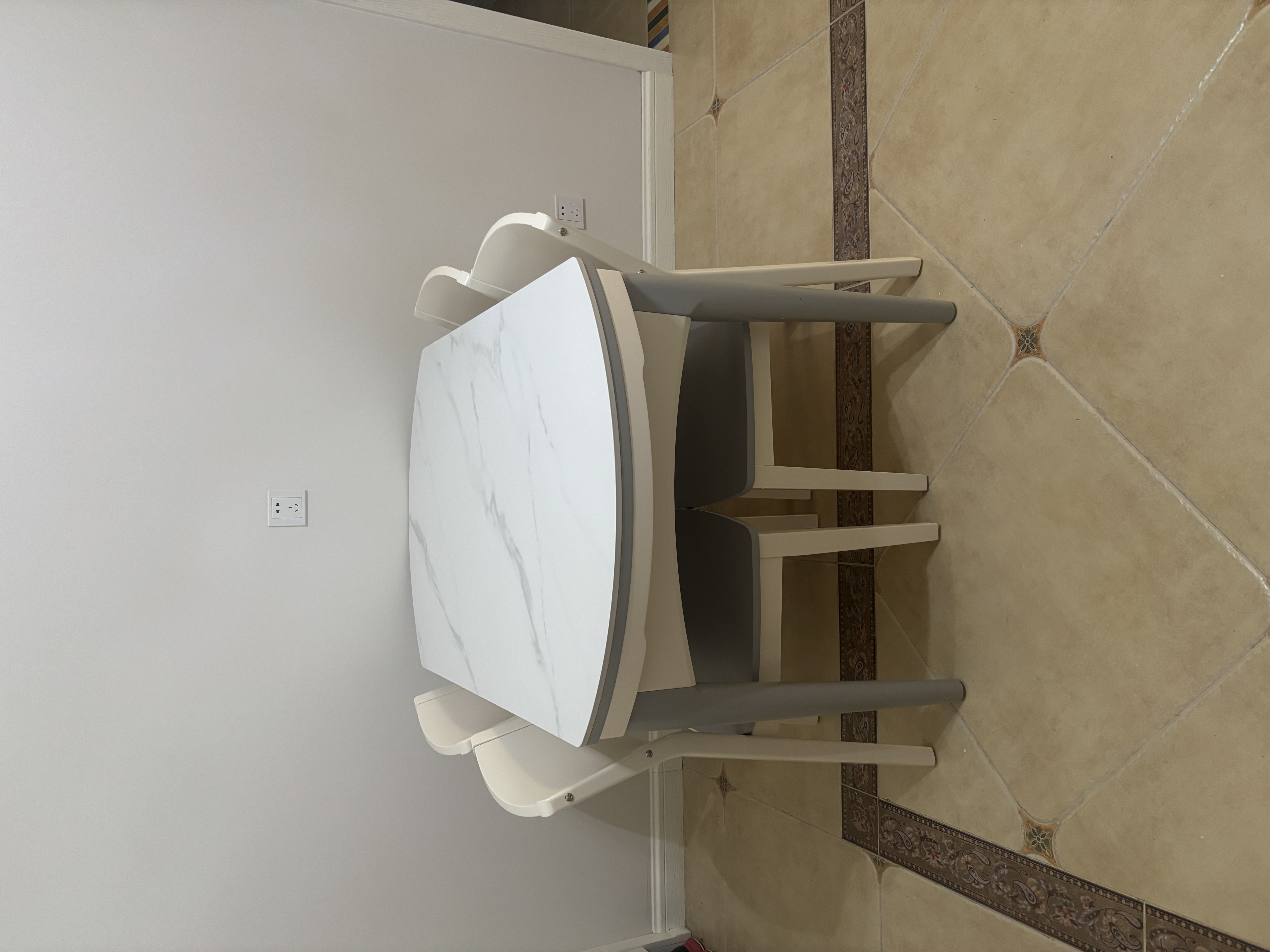 全友家居 现代简约多功能可伸缩岩板餐桌椅子组合客餐厅家用吃饭桌子 实拍图