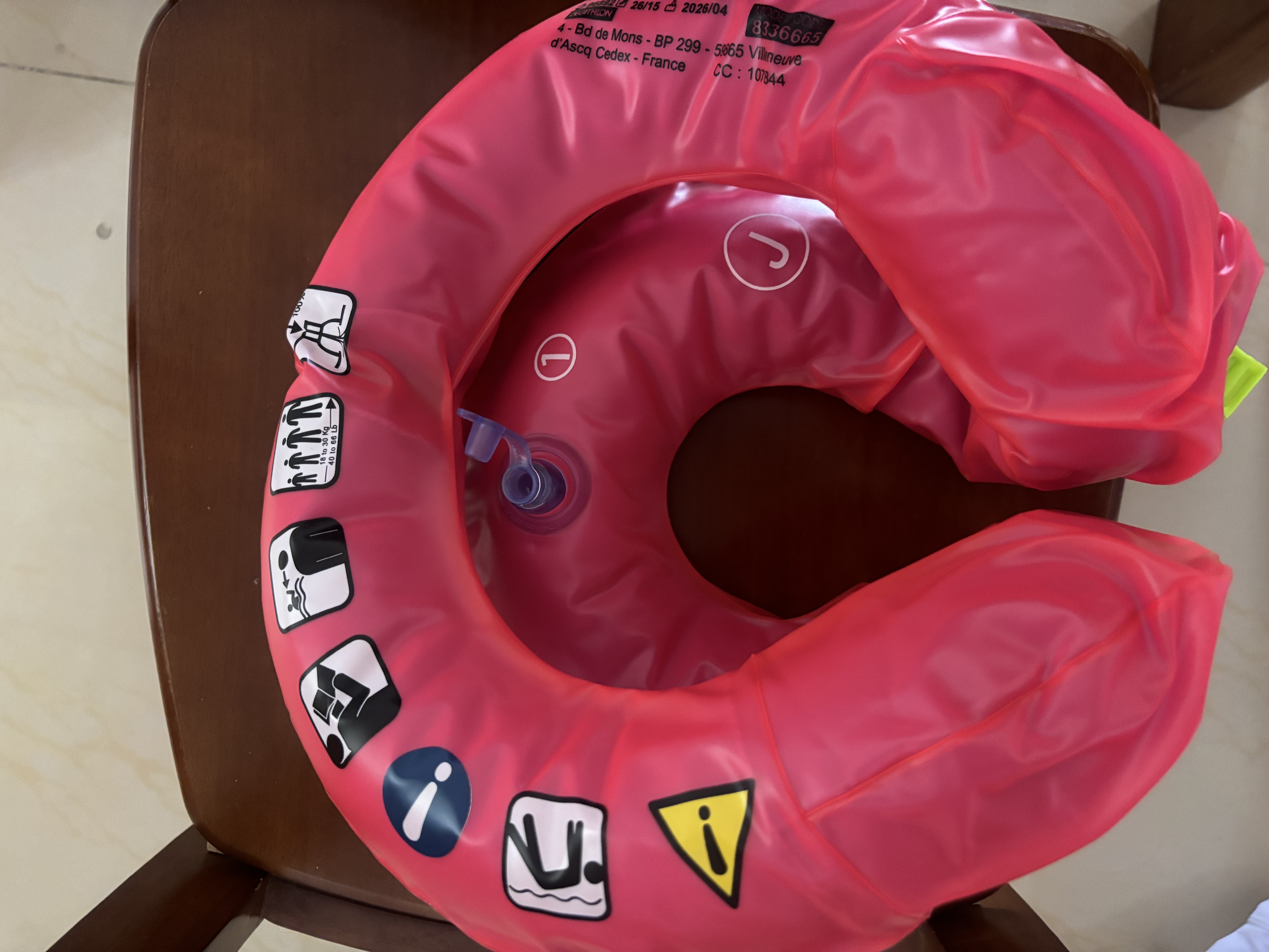 迪卡侬儿童游泳圈腋下浮圈加厚充气宝宝手臂圈18-30KG-713986 实拍图