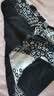 莎妮朵罗大码女装春秋装显瘦款灯笼印花雪纺袖胖妹妹遮肚子上衣女T恤16421 黑色 4XL建议165-185斤穿着 实拍图