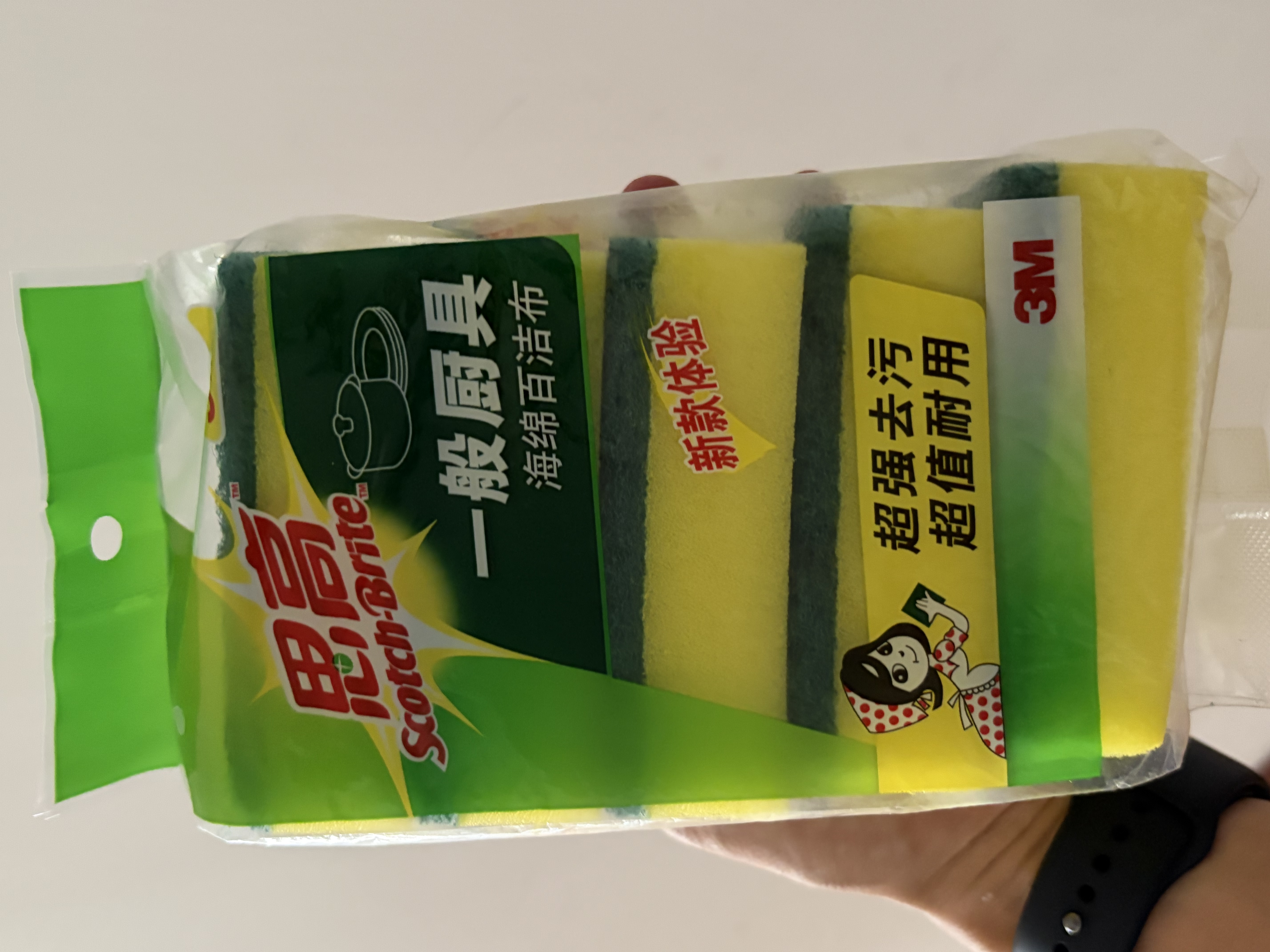 3M思高金刚砂洗碗布 5片装洗碗海绵百洁布厨房吸水经典款抹布G6215 实拍图