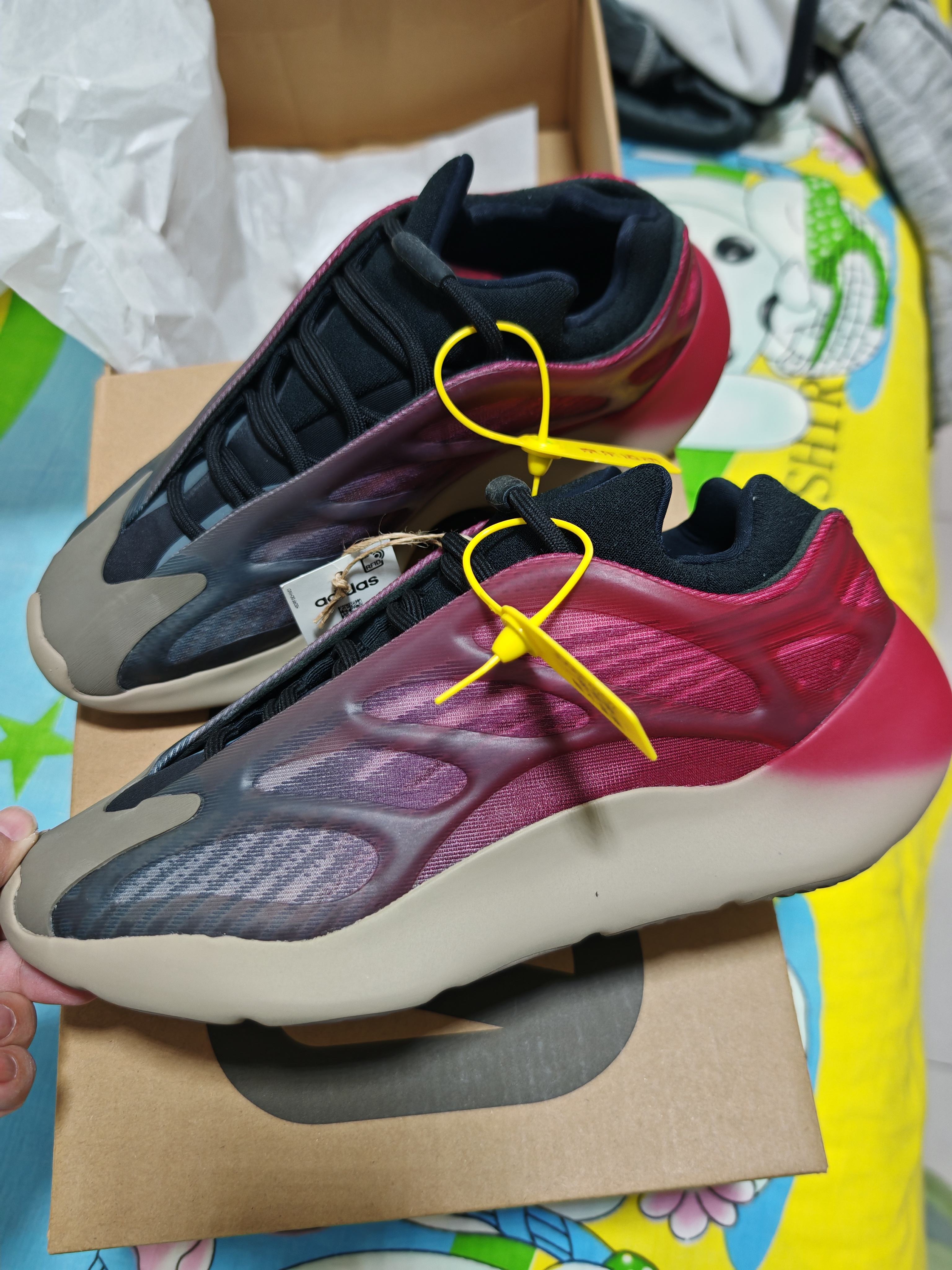 阿迪达斯 三叶草椰子YEEZY潮流男女休闲鞋GW1814 42.5 实拍图