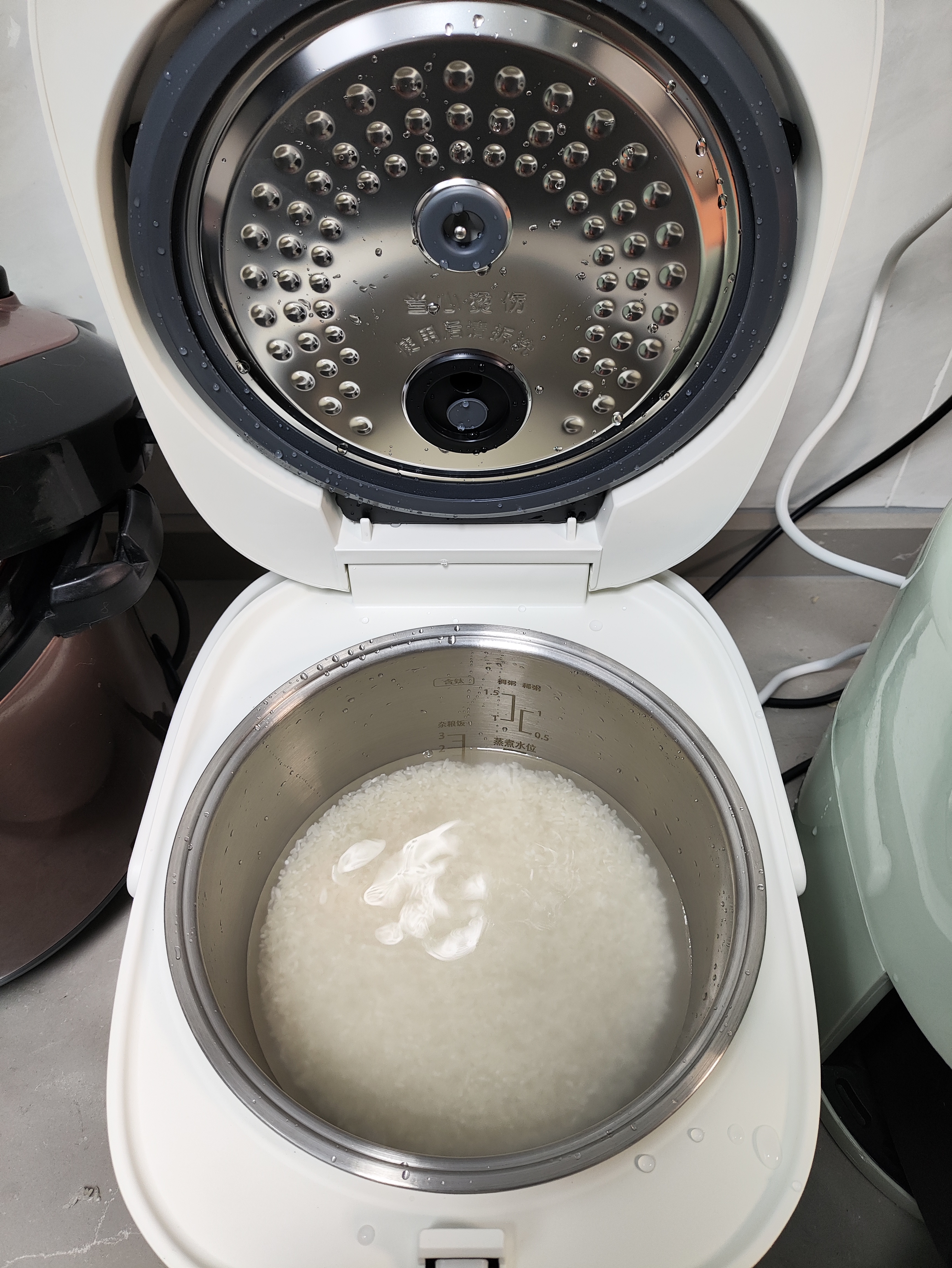 东芝（TOSHIBA）【国家补贴】白珍珠青春版电饭煲0涂层钛内胆凝露不粘家用4-5人无涂层电饭锅4升 RC-15DOXC 实拍图