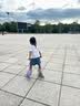 斯威（SWAY）轮滑鞋儿童溜冰鞋男女童初学套装中小学滑轮滑冰旱冰鞋成人直排轮 莫紫八轮全闪+头盔护具+一体支架 M (适合6-12岁)平时鞋码31-36 实拍图
