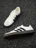adidas「T头鞋」VL COURT CLASSIC板鞋德训鞋男女阿迪达斯轻运动   汉玉白/黑色/树脂黄   44.5 实拍图