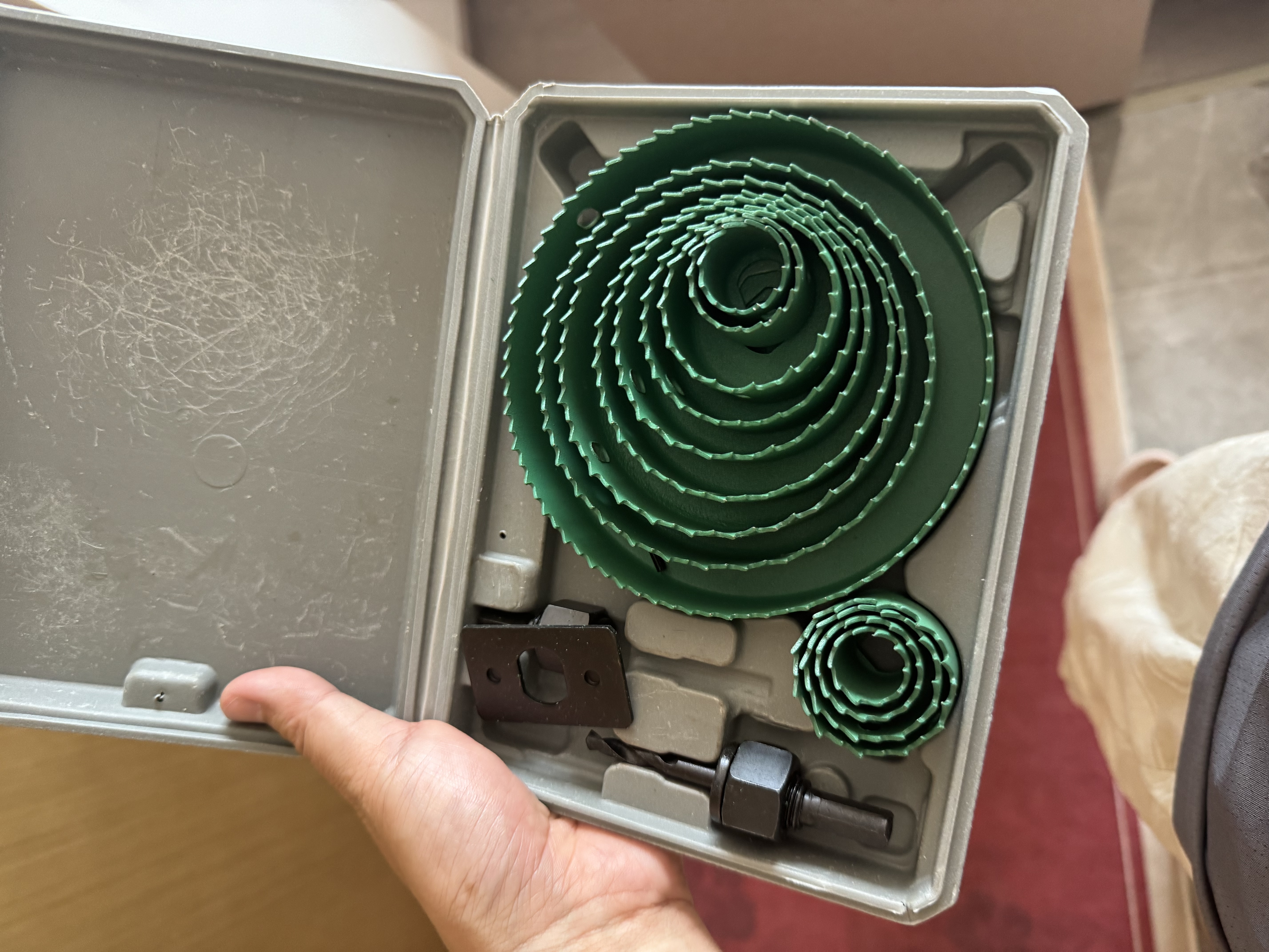 绿林（GREENER）木工开孔器套装金属打孔钻头铝合金木板石膏板专用 工业级16件套  实拍图