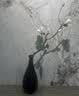 京东鲜花中古风黑色陶瓷小花瓶客厅茶几桌面玉兰仿真花假花禅意装饰摆件 实拍图