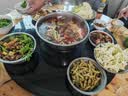 美的（Midea）小欢聚暖菜板加热热菜保温板 2000W电陶炉火锅家用多功能旋转餐桌转盘圆形80CM 国庆送礼HBU80YH 实拍图