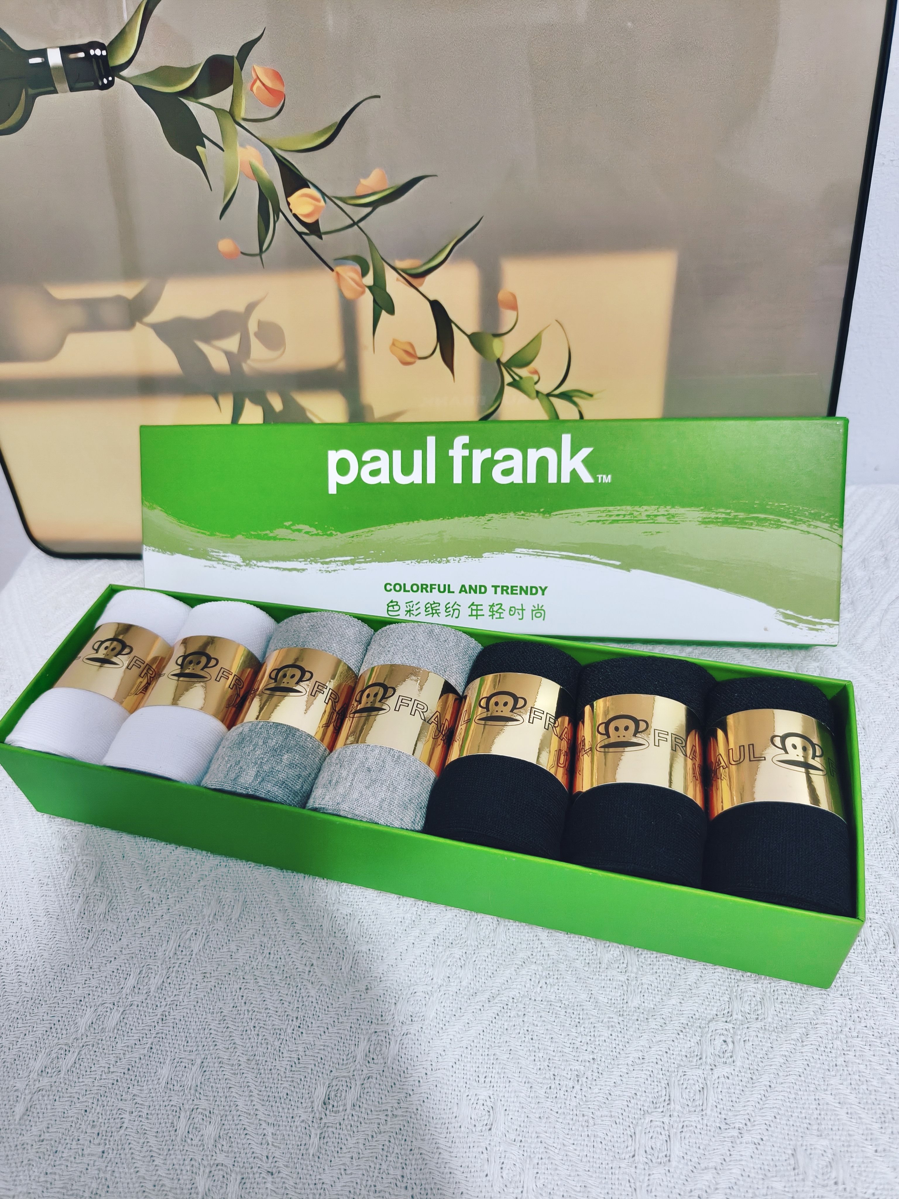 大嘴猴100%新疆棉袜子男中筒夏季网眼透气7A抗菌防臭运动袜 7双礼盒装 实拍图