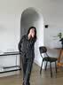 LULU CARTER蔡徐坤同款真丝睡衣男女情侣款秋冬季高端桑蚕丝家居服条纹礼盒装 黑色条纹男款-长袖长裤 【现货秒发】 L 【建议100-120斤】 实拍图