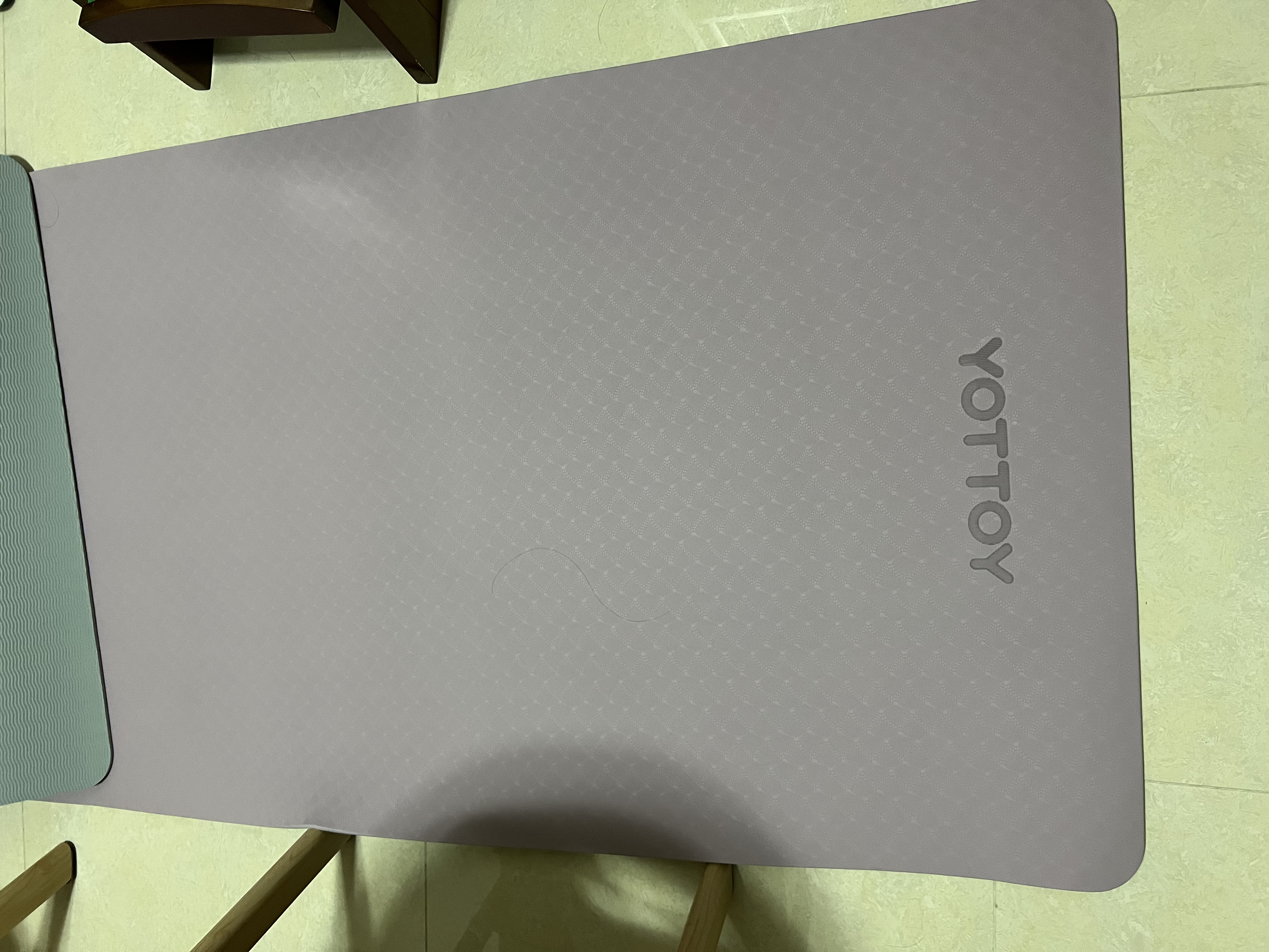 yottoy瑜伽垫健身垫TPE防滑加厚加宽加长185*80cm男女运动垫子家用 实拍图