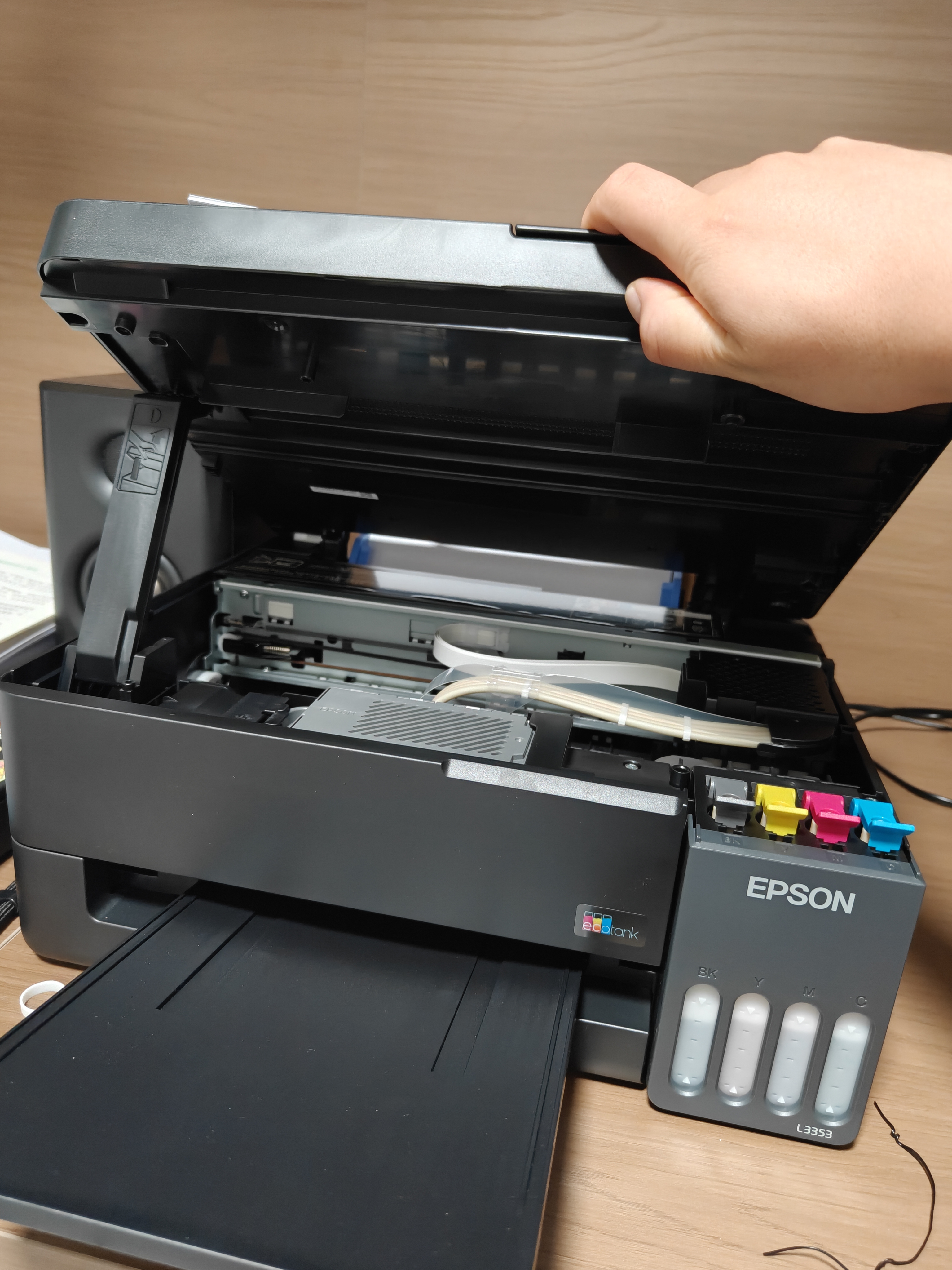 爱普生（EPSON）【6代新品】L3353墨仓式彩色家用AI学习打印机 L3251/L3255升级版(打印复印扫描 微信/无线 黑色） 实拍图