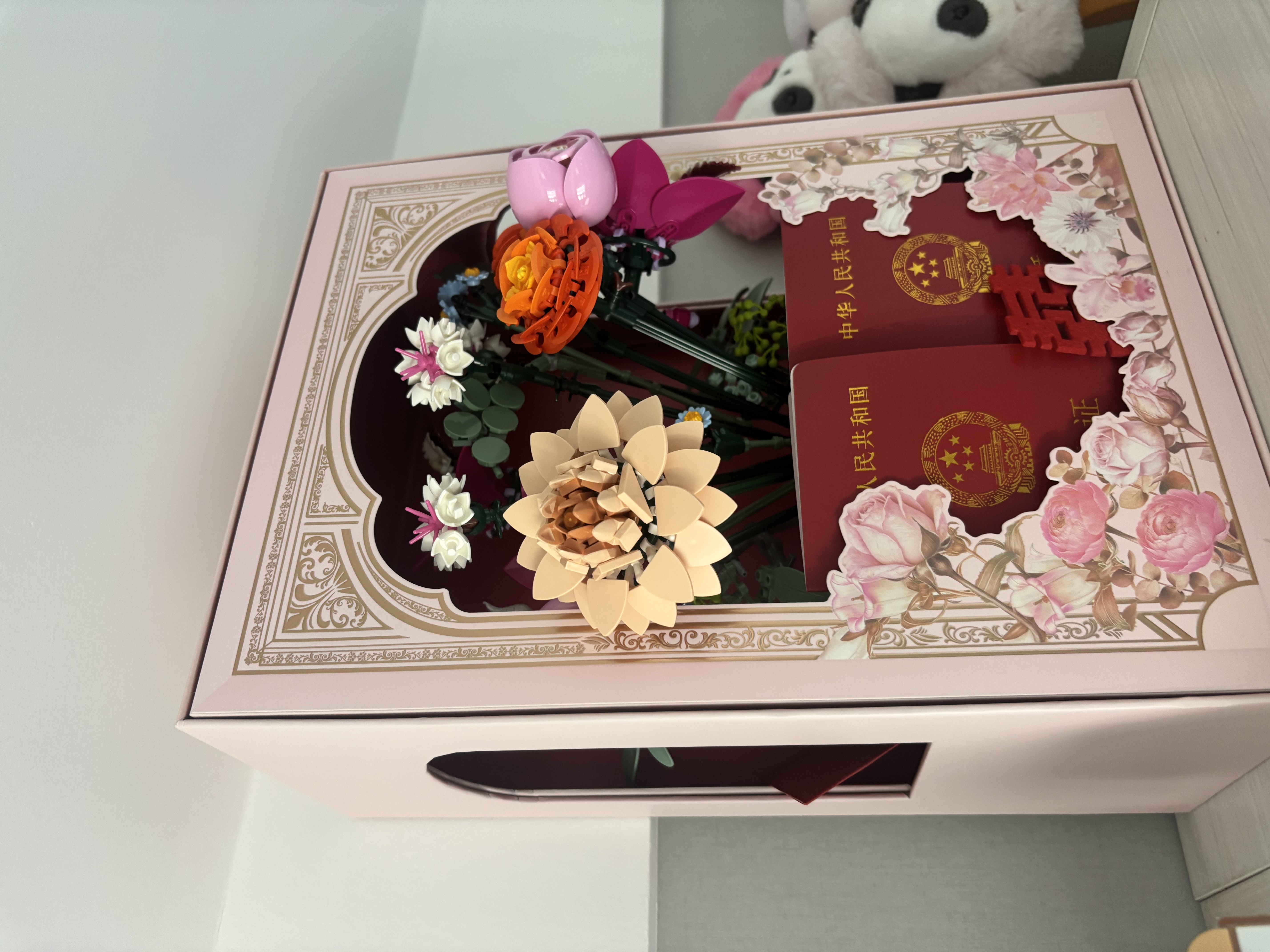 乐高（LEGO）积木10342 心动的信号同款粉黛花束男女孩玩具生日礼物赠礼袋 实拍图
