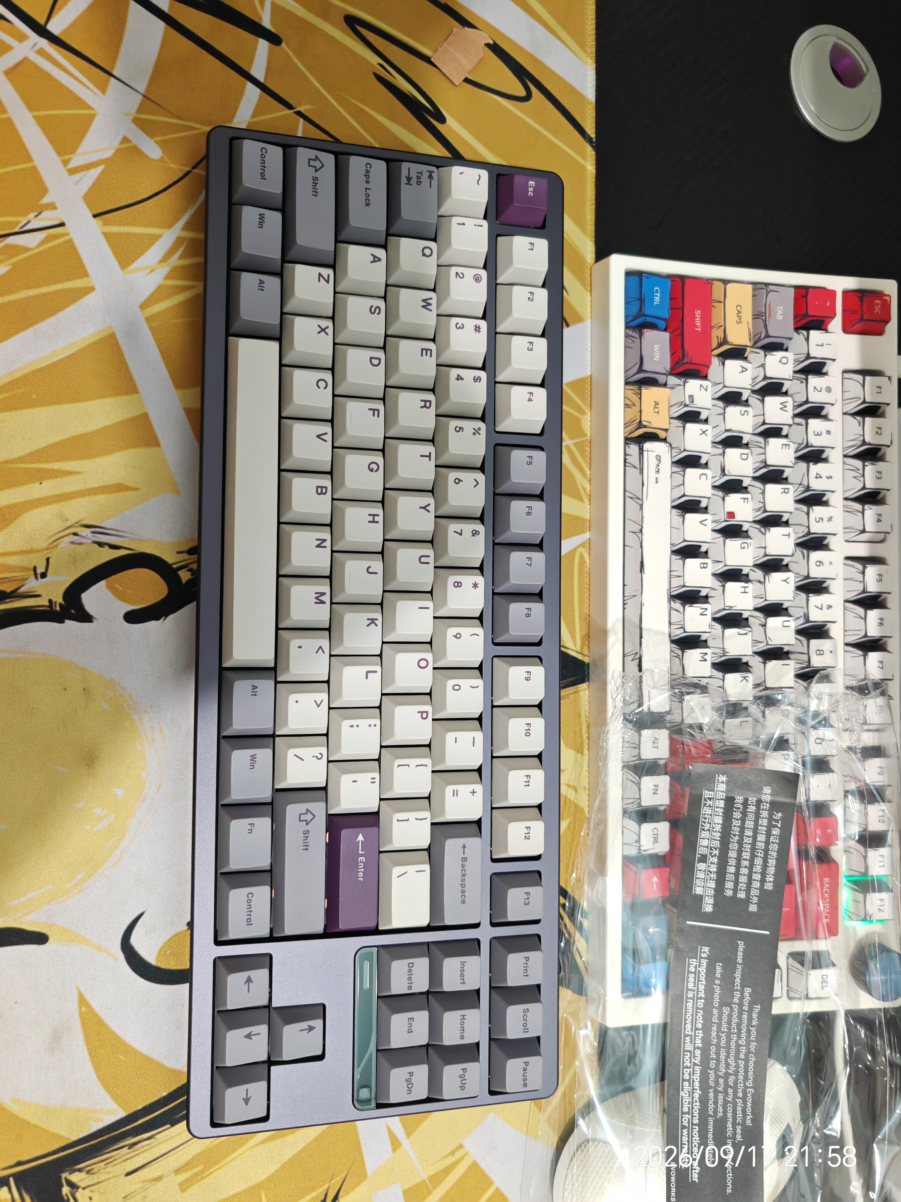TickType塔塔次方现货机械键盘EVO80三模2.4G蓝牙HiFi成品办公学生游戏铝坨坨无畏契约 FR4脆轴阳极深紫 实拍图