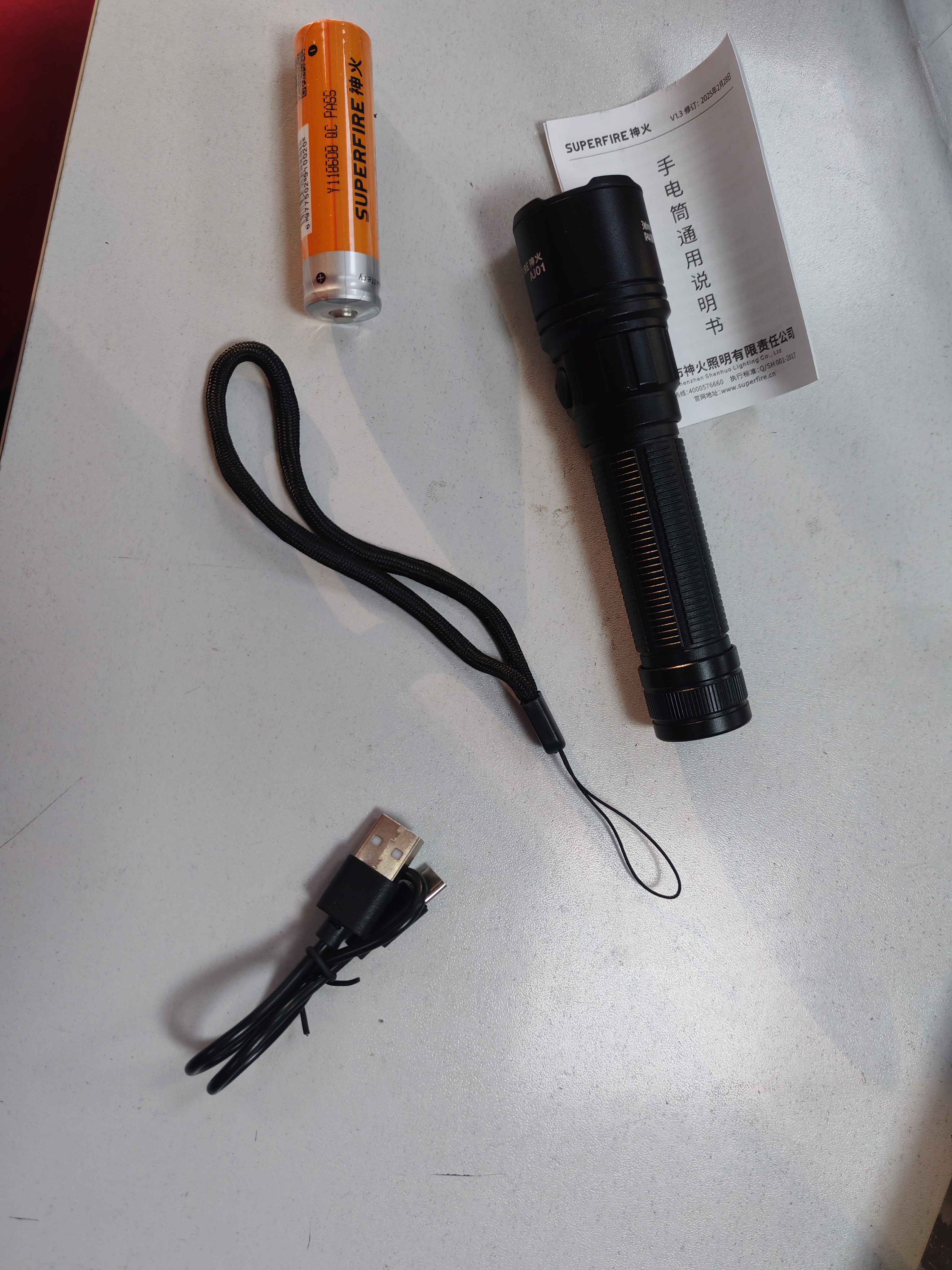 神火（SupFire）AJ01变焦手电筒强光超亮长续航军小型便携家专用穿天炮应急照明灯 实拍图