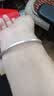 周六福古法手镯女实心S999足银素圈沙面生日礼物D108865 60mm 约18g 实拍图