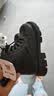 百丽童鞋冬儿童靴子马丁靴加绒皮靴男女童保暖时尚短靴 黑色31 实拍图
