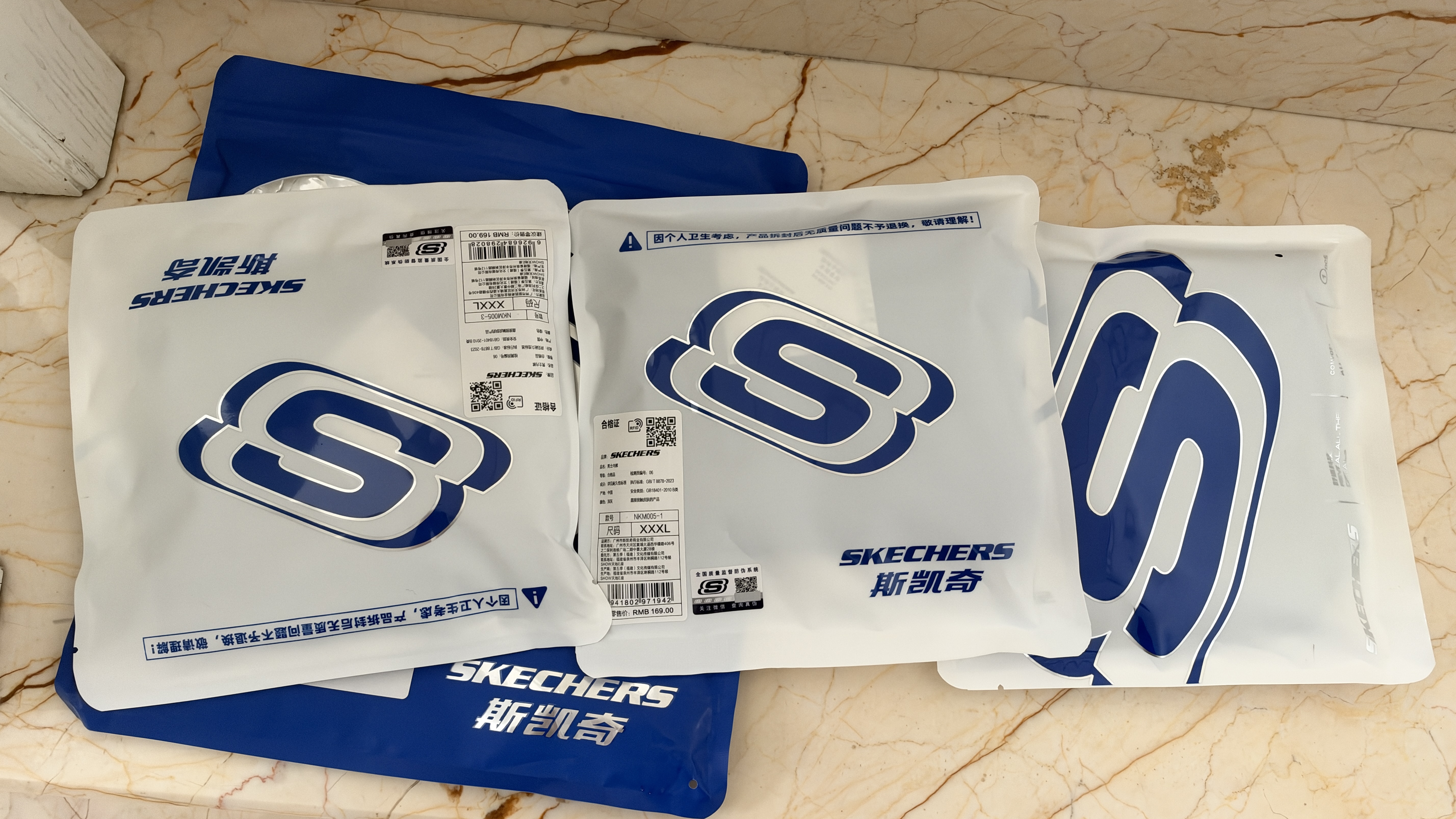 斯凯奇（Skechers）官方7A抗菌纯棉内裤男舒适透气平角裤男士运动吸汗短裤头裤衩礼盒 实拍图