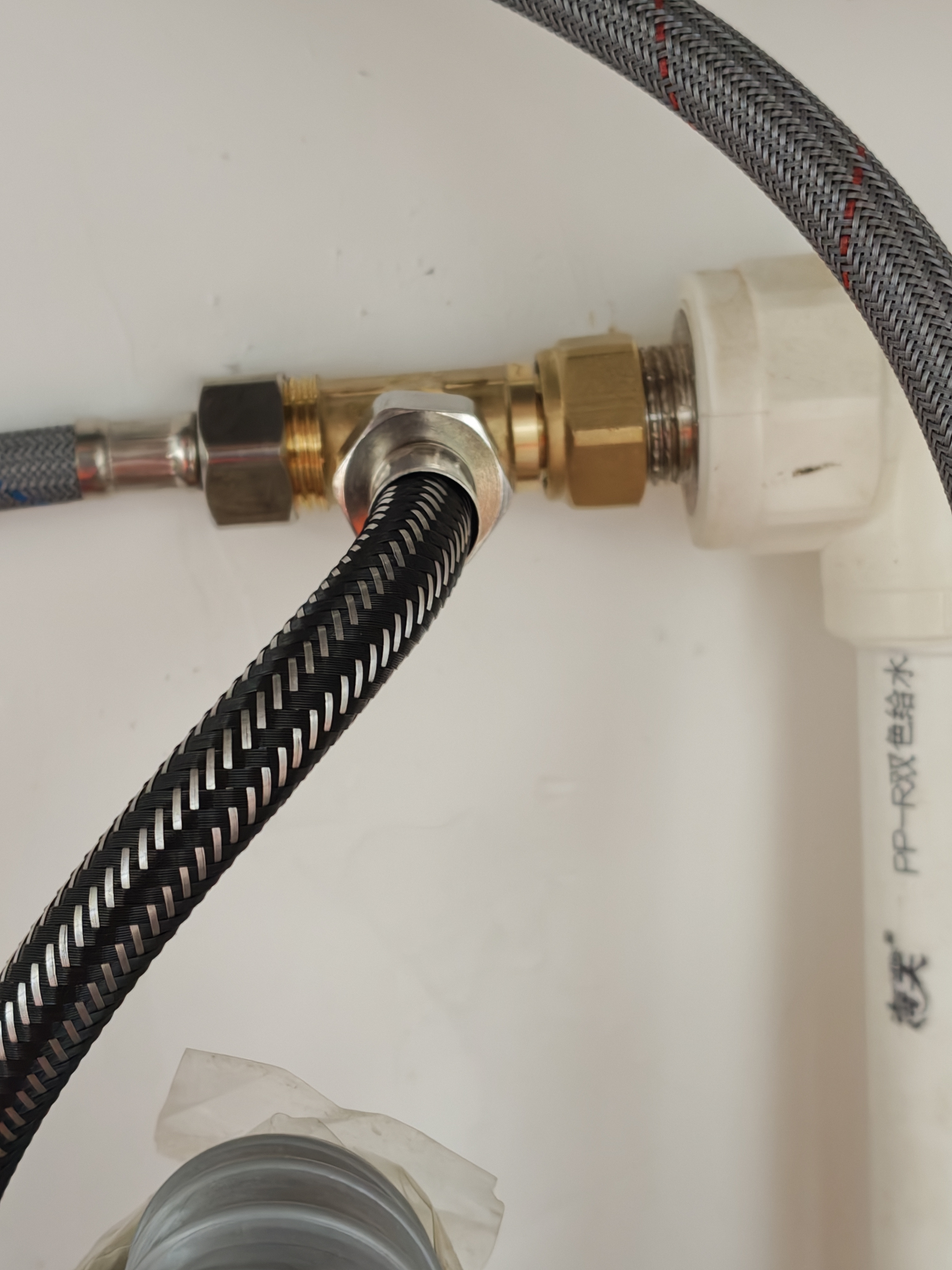 安达通 三通接头 4分黄铜一进二出三通螺纹热水器角阀燃气管水管配件 4分外外内三通活接 实拍图