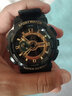 佰时顿手表男学生运动防水青少年多功能夜光户外男女中学生双显电子手表 男款金黑 实拍图