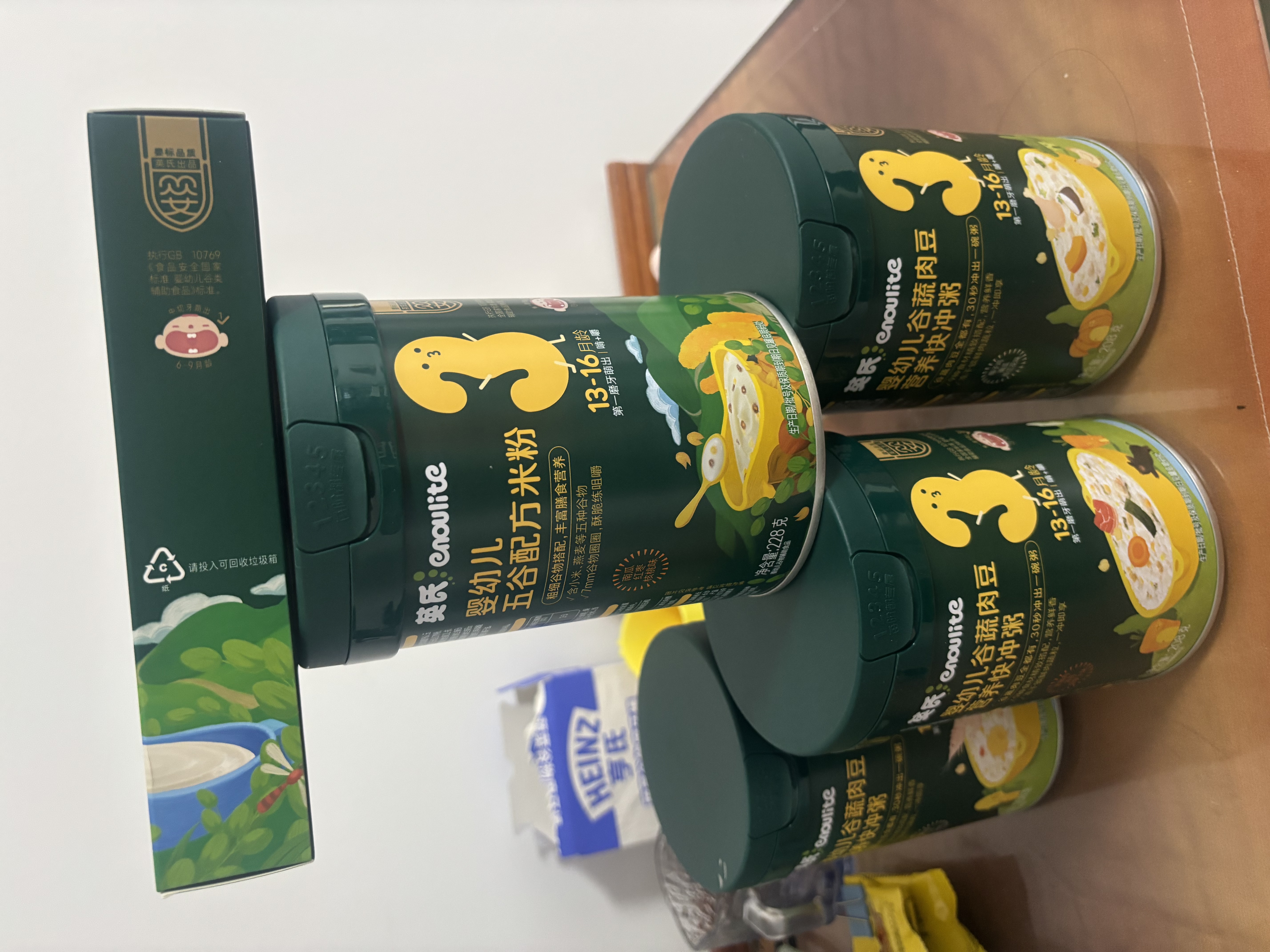 英氏婴幼儿快冲粥南美白虾玉米208g宝宝辅食粥冲泡即食练咀嚼13月+ 实拍图