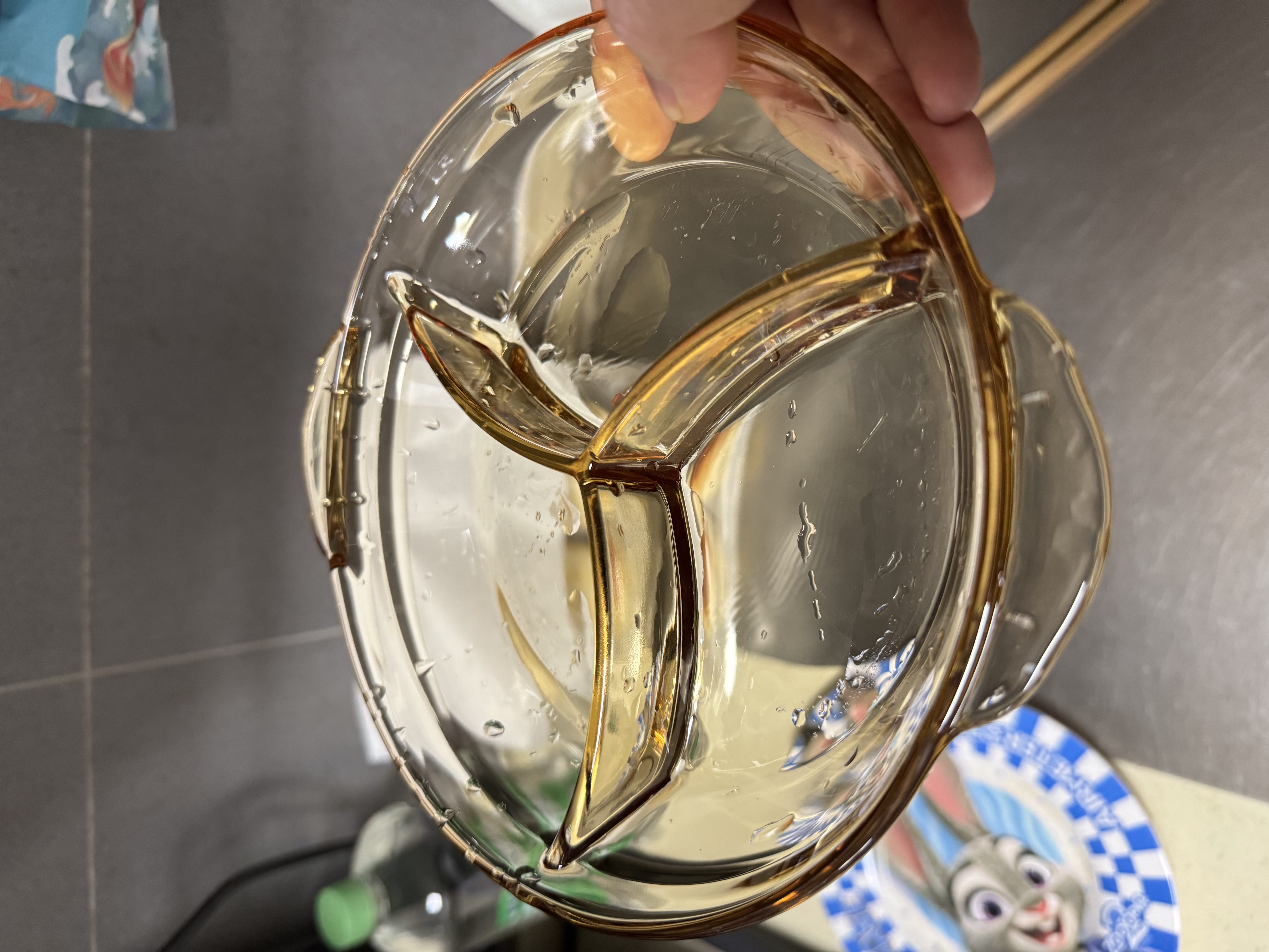 希乐扣玻璃盘子三分隔餐盘蒸菜盘饭盒可微波炉加热碟子家用蒸烤水果盘 【一盘多用*蒸烤微波】7寸三分格 实拍图