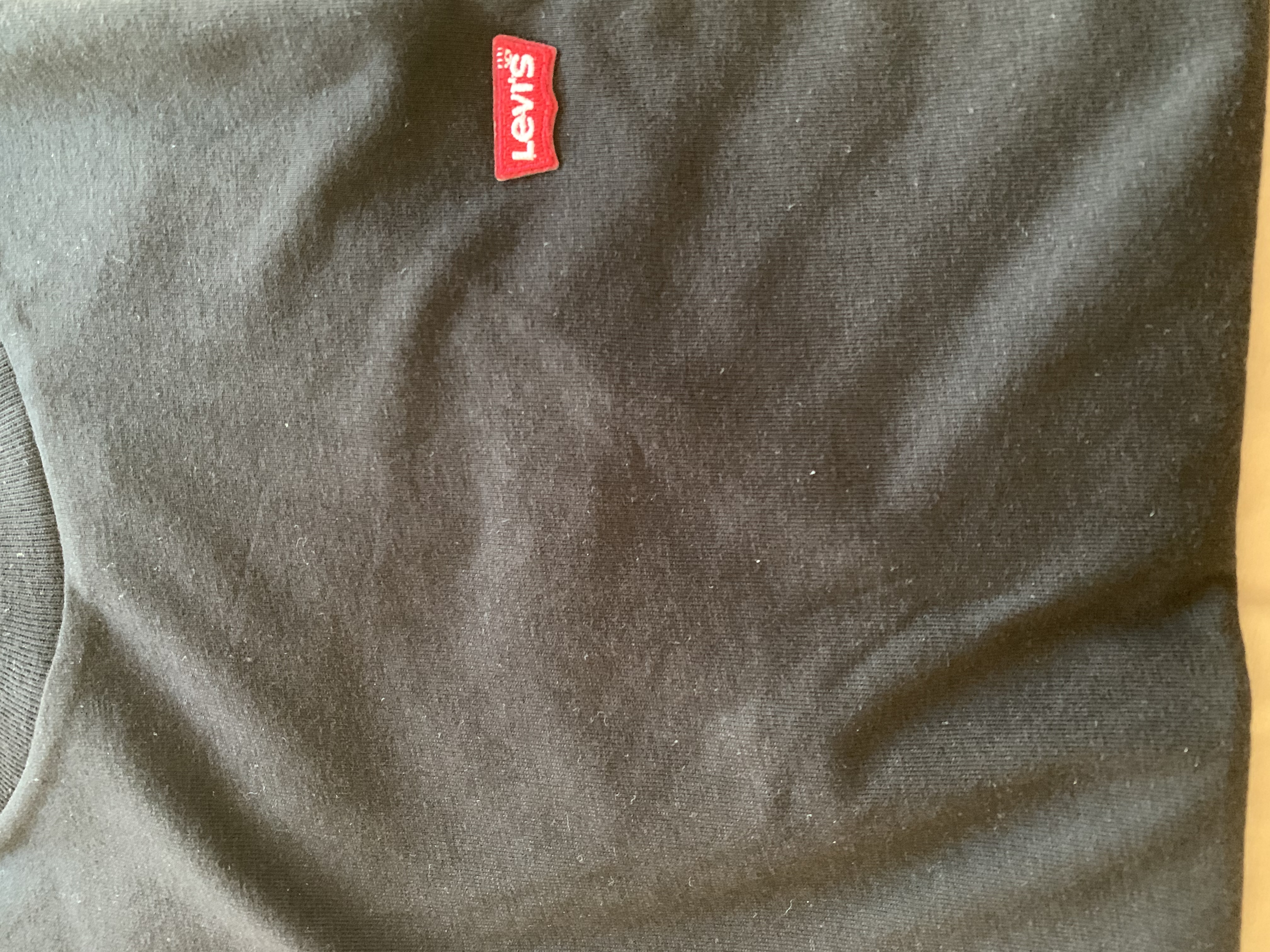 Levi's李维斯情侣同款美式复古简约休闲时尚宽松LOGO印花短袖T恤 黑色 002U3-0001 S 实拍图