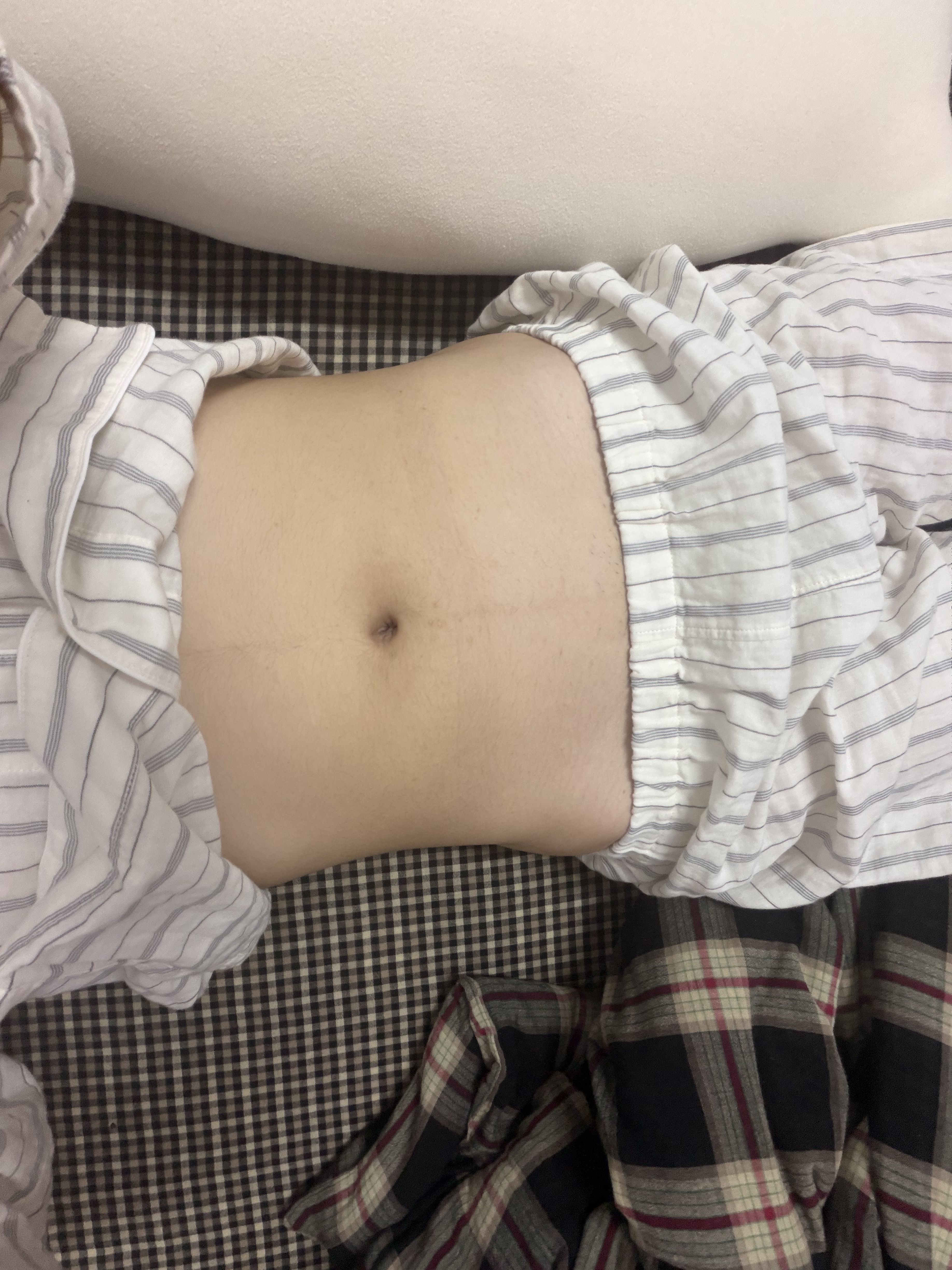 MUJI 女式无侧缝双层纱织长袖睡衣 家居服套装纯棉女款26年秋冬新品 象牙色条纹 M （上装160/84A 下装160/66A） 实拍图