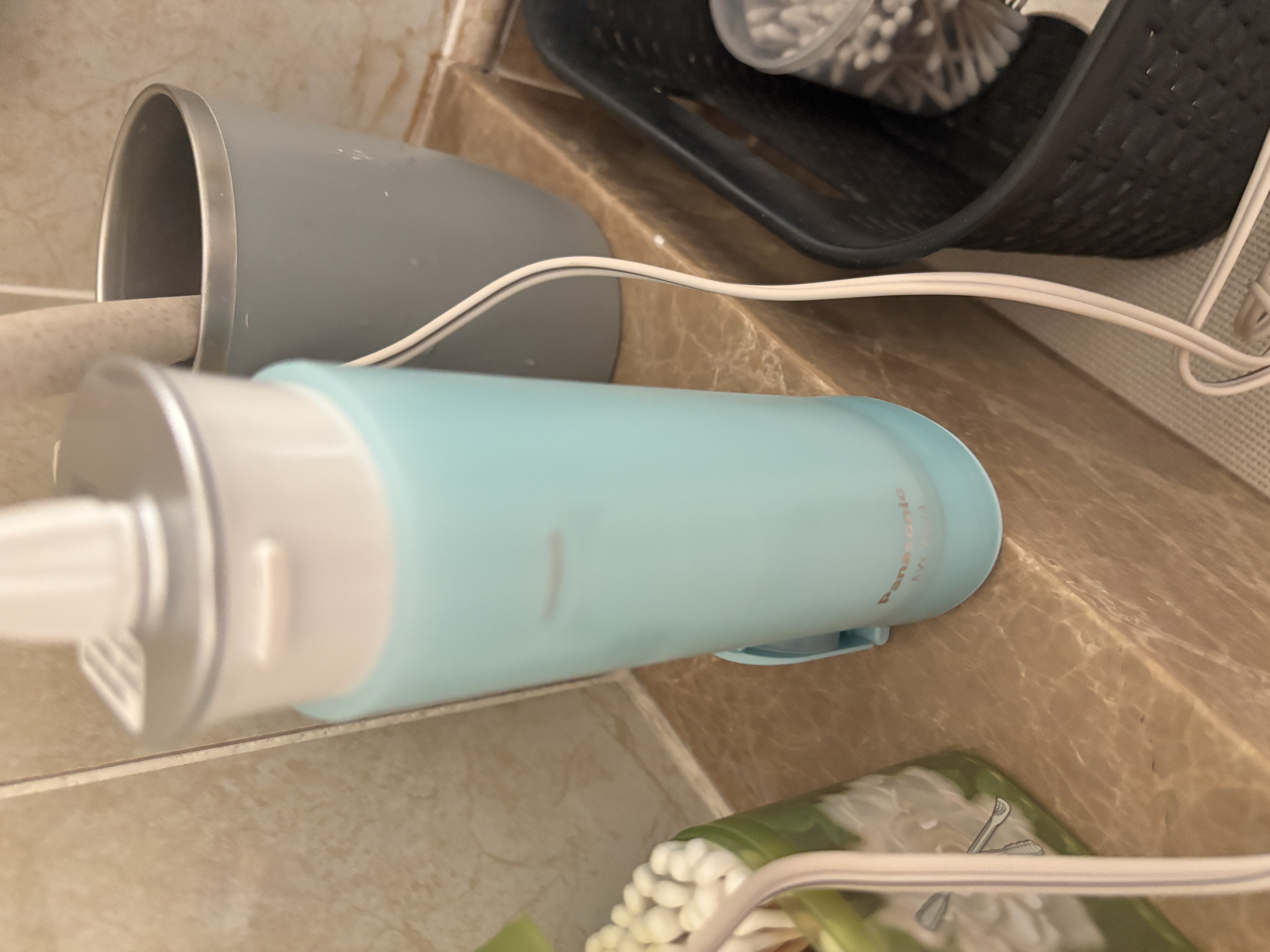 松下冲牙器成人洗牙器水牙线水流便携洁牙器牙齿冲洗器牙结石实用节日生日礼物送男女友ADJ4蓝 实拍图